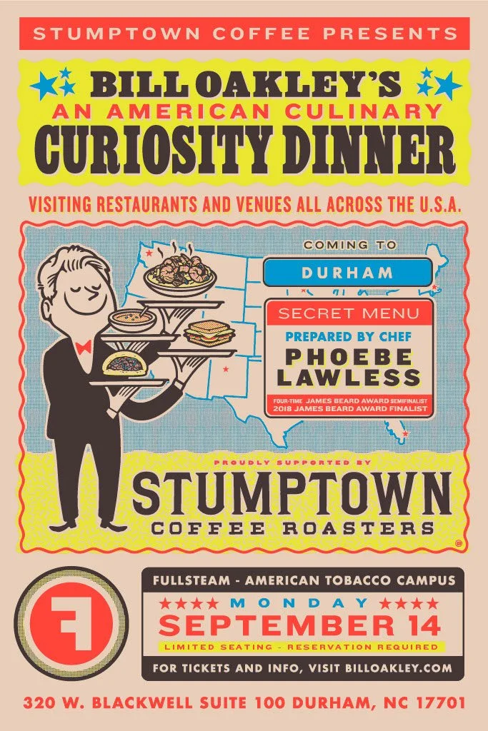 Durham NC | Bill Oakley Presents: An American Culinary Curiosity Dinner