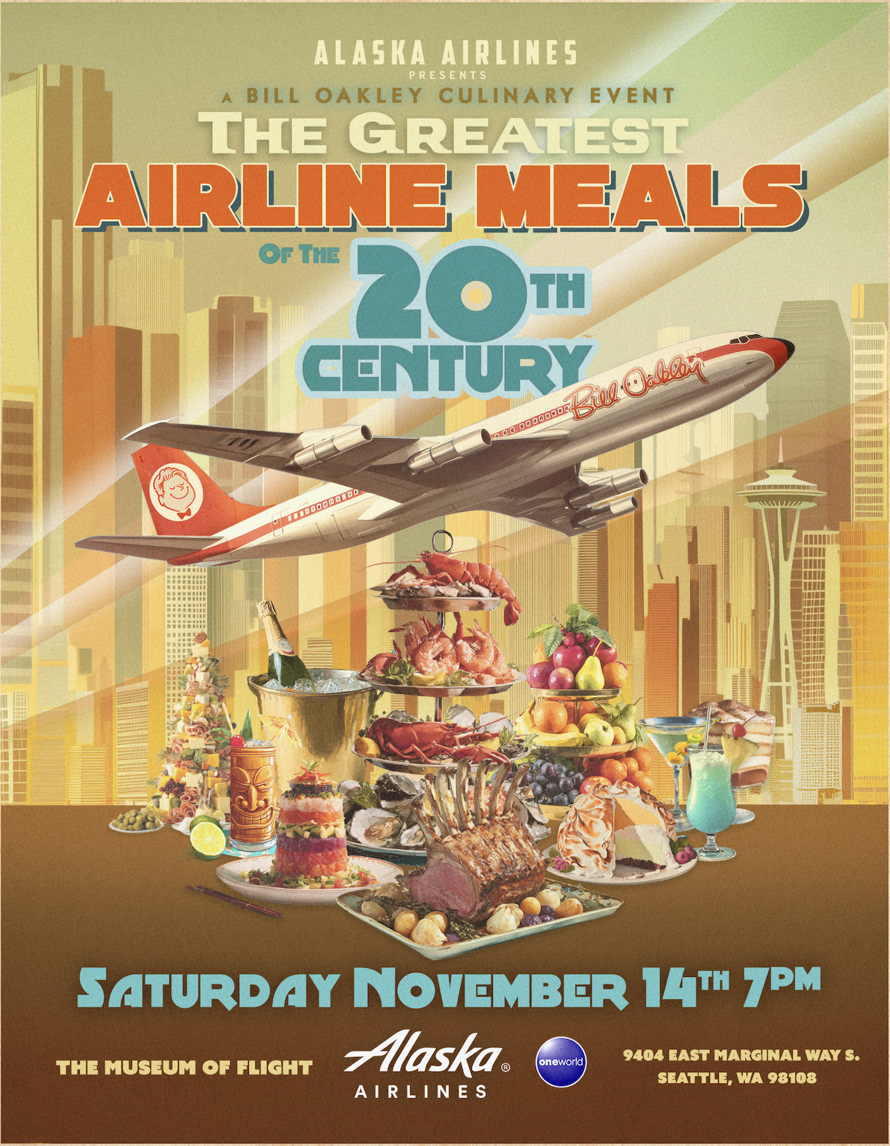 Seattle WA | Bill Oakley Presents: Greatest Airline Meals of the 20th Century