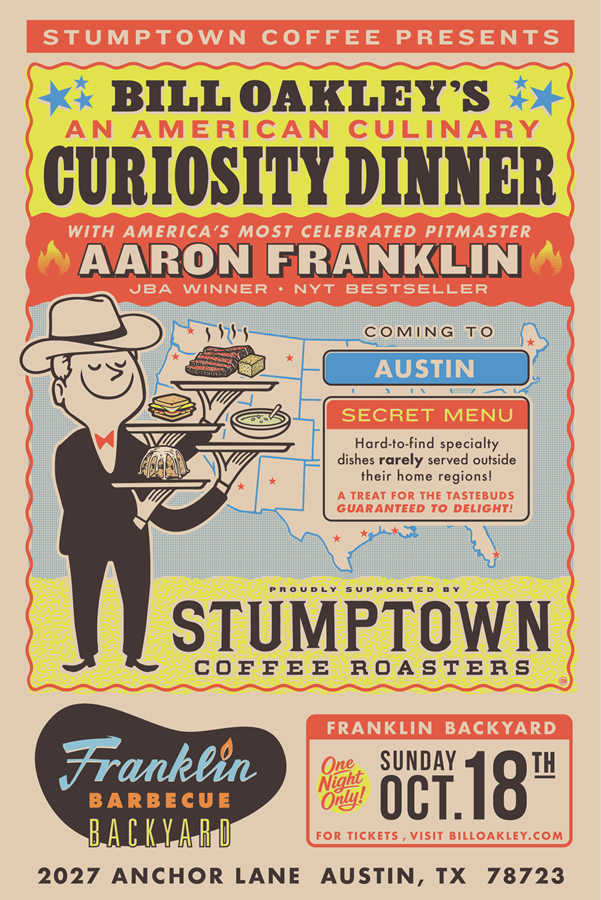 Austin TX | Bill Oakley Presents: An American Culinary Curiosity Dinner
