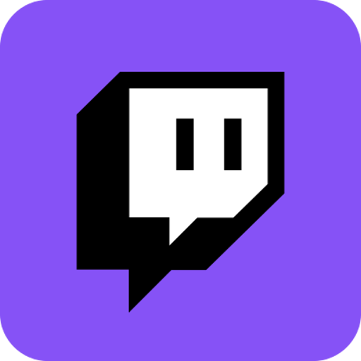 Logo de Twitch avec fond violet