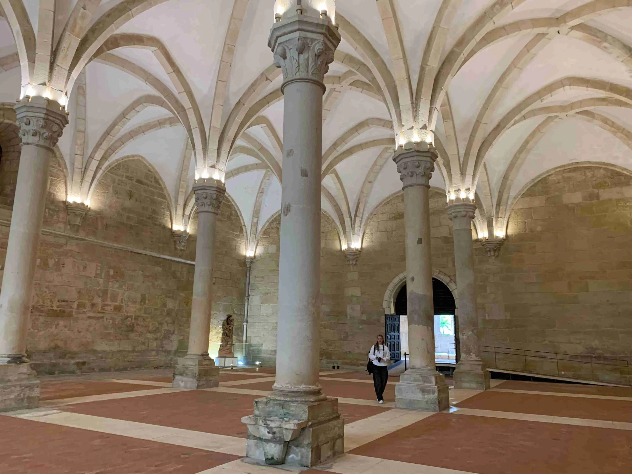 Alcobaça Dormitory - one of the largest and most pristine medieval monastic halls in Portugal