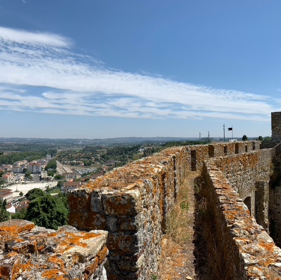Fabulous views from Tomar's castle ramparts on the Templar Knights tour.