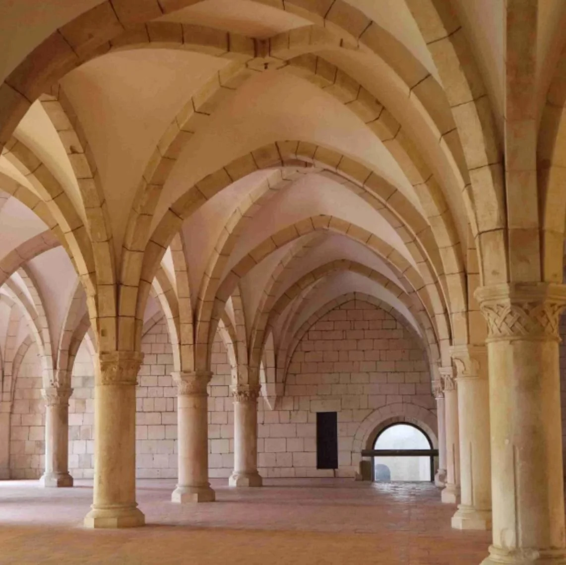 The dormitary at Alcabaça Monastery with Templar Knights Tours.