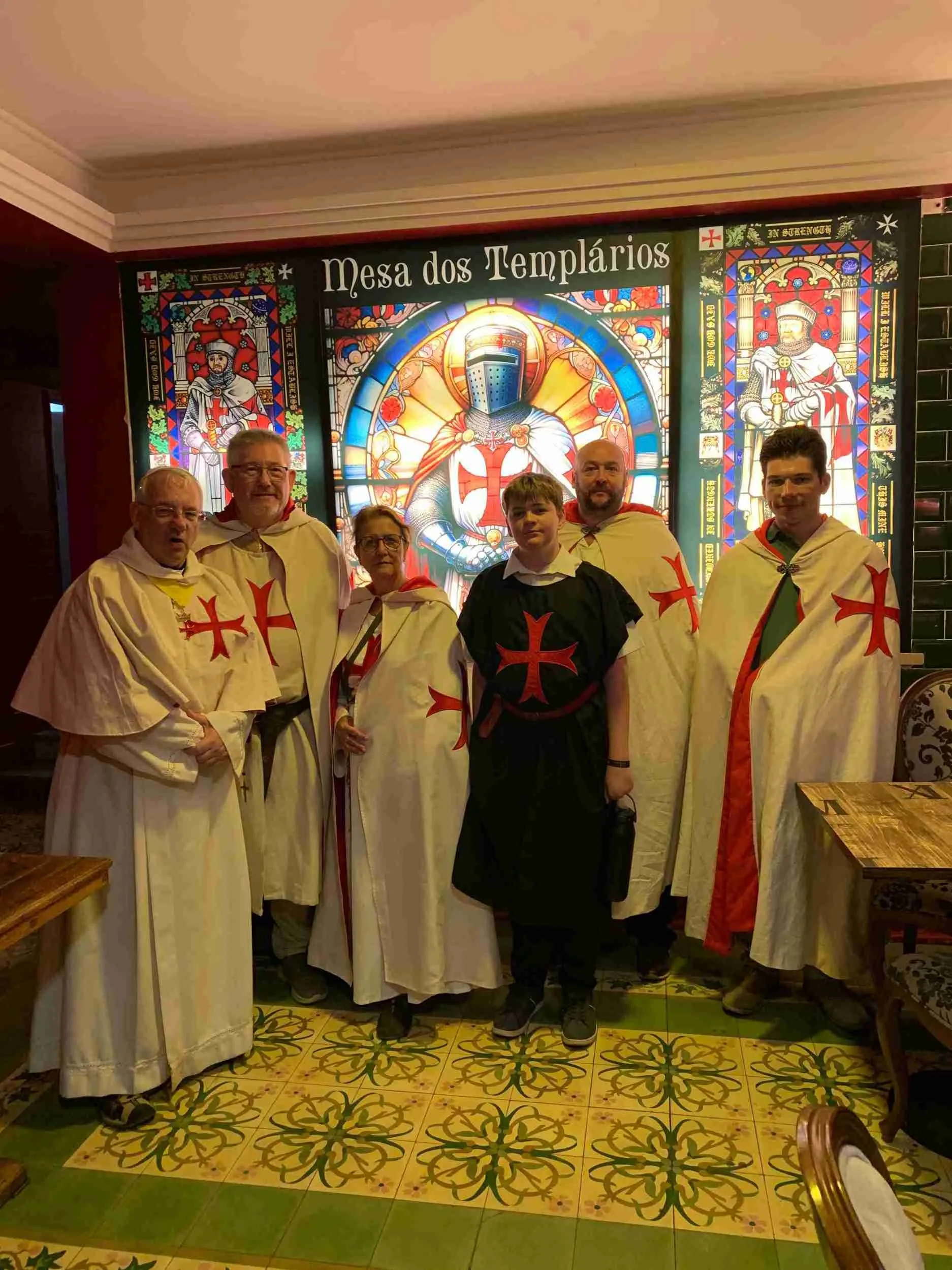 Templars in the restuarant Mesa Dos Templarios Tomar