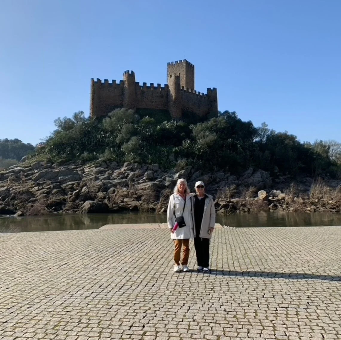 Visitors to Almourol castle
