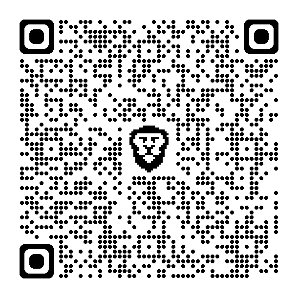 QR code with a Tesla logo in the center