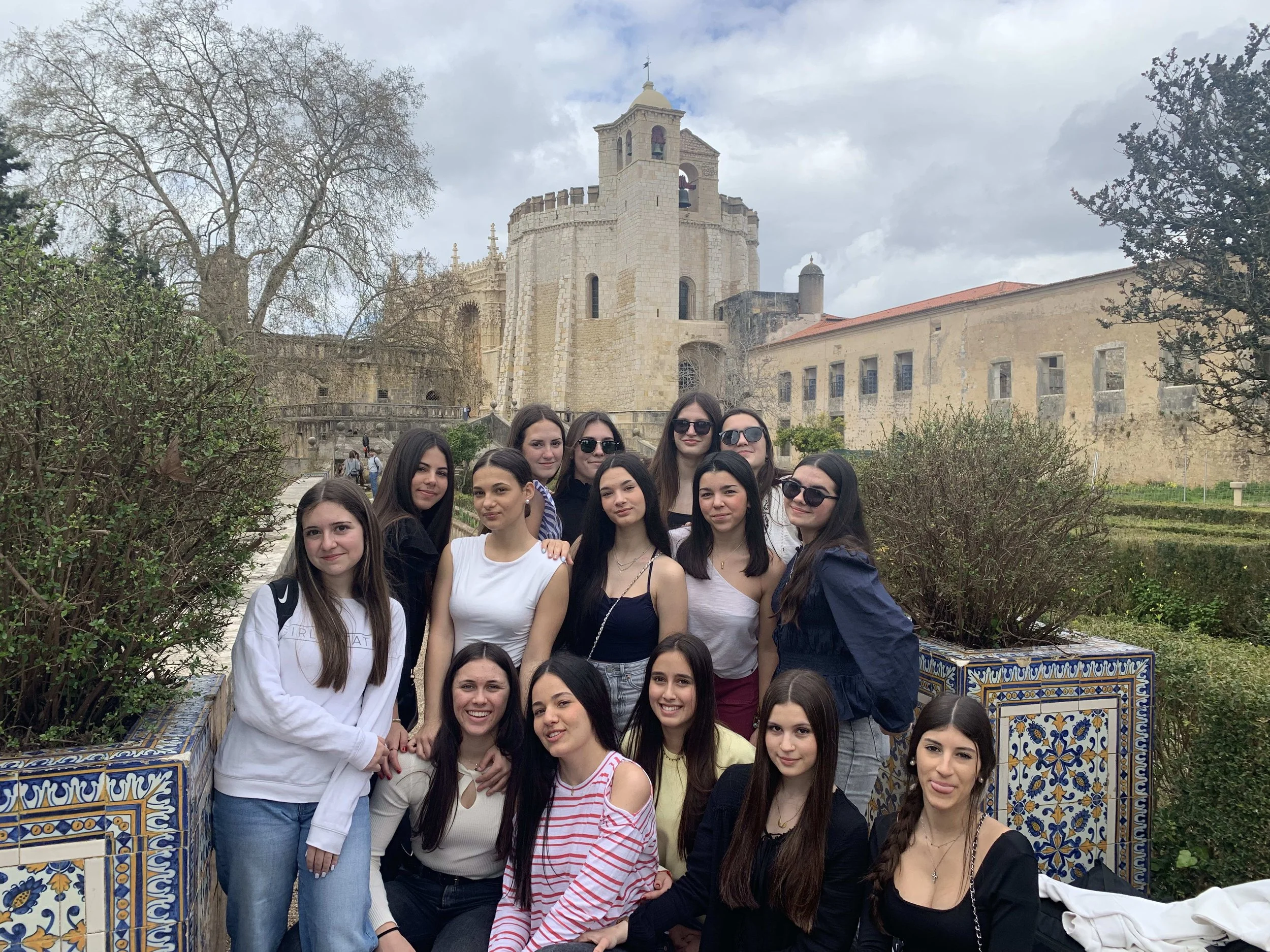Templar Knights Tours Groups. View of Tomar Castle and medieval walls as part of a guided historical tour