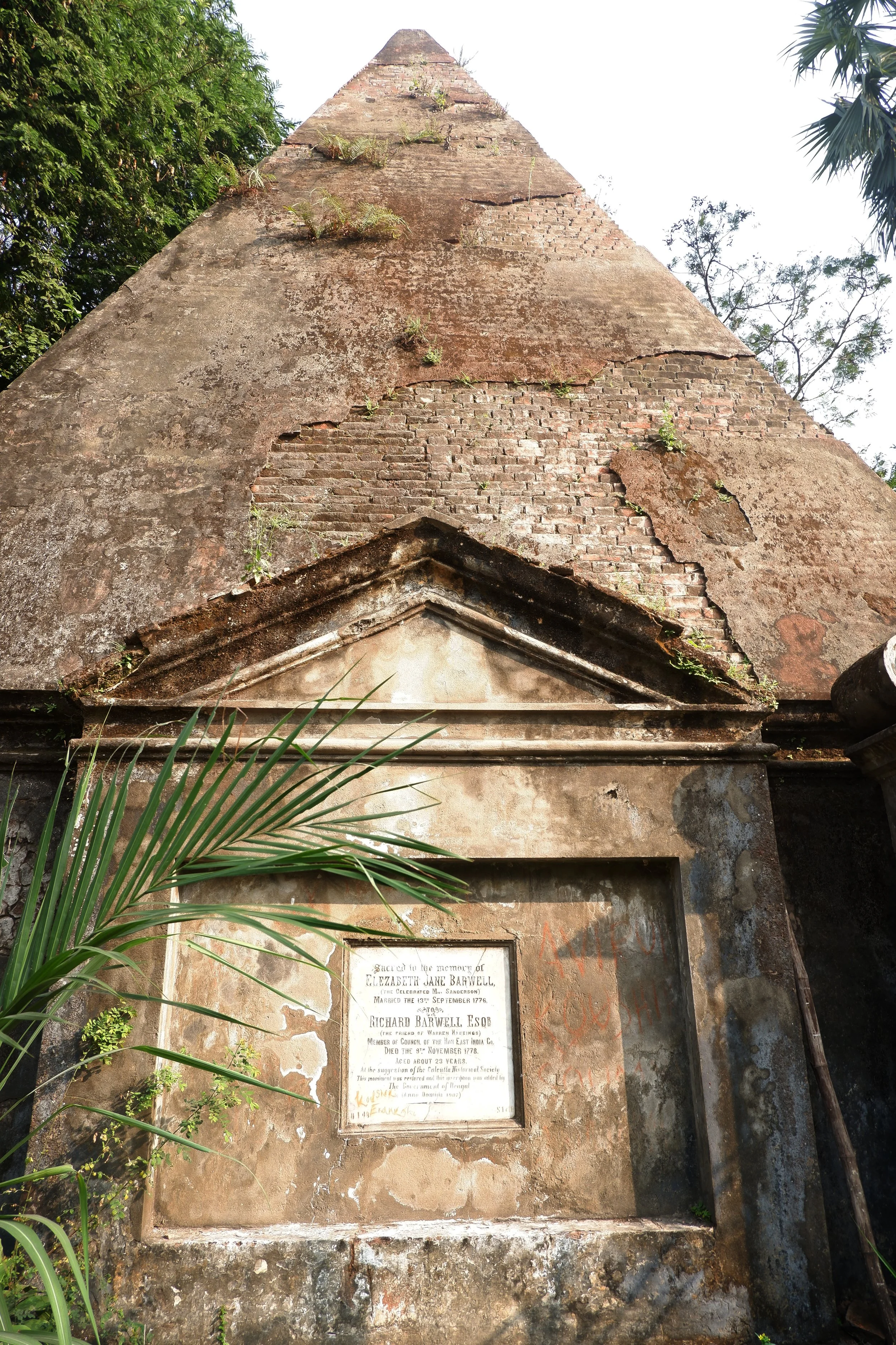 The oldest grave in the cemetery, dating to 1778.