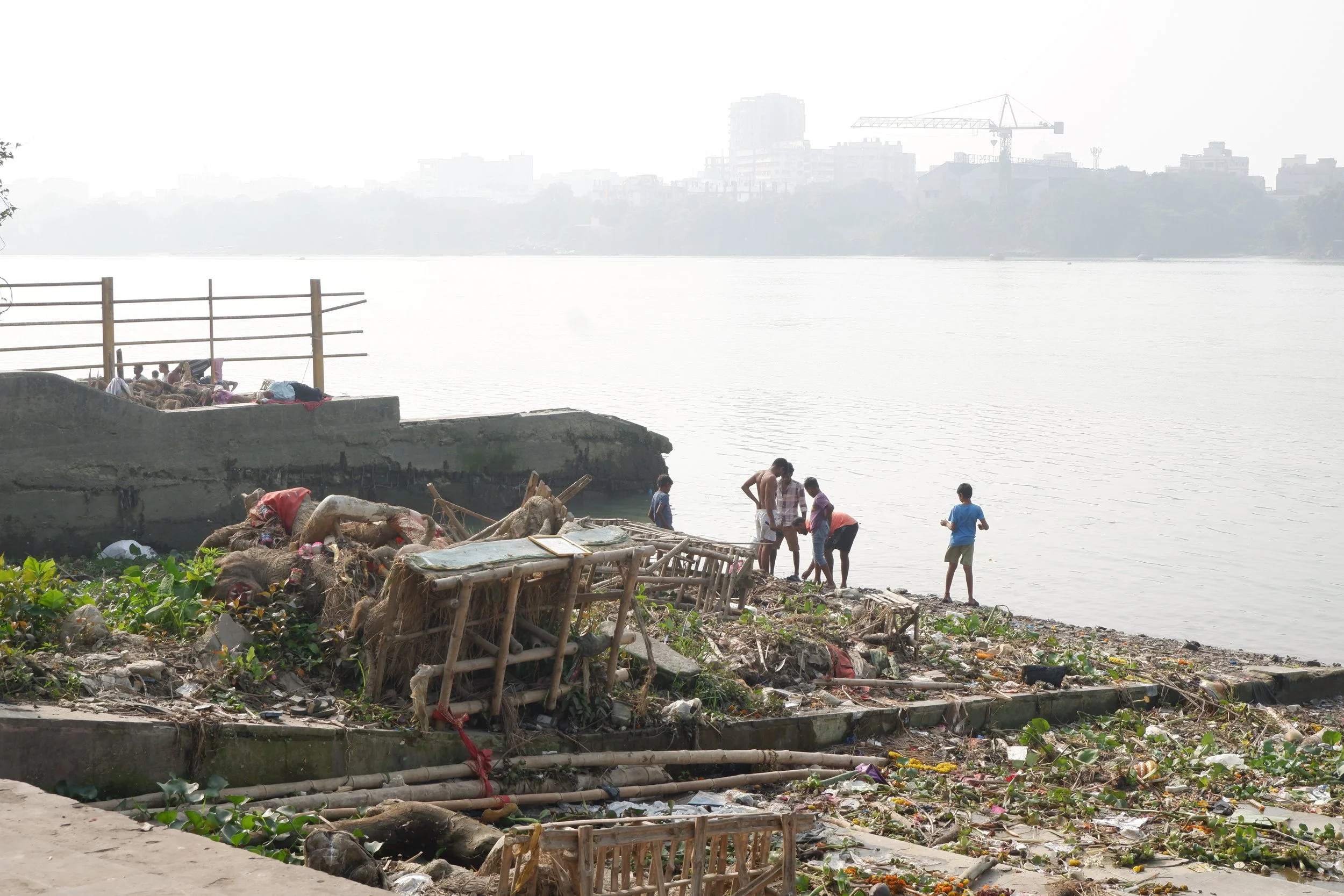 Once a commercial port (Job Charnock is said to have entered Calcutta through one of these ghats), the Bagbazar ghats are used for myriad everyday purposes now, including washing clothes, holy bathing, and thakur bishorjon, or idol immersion, and pro