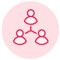 chief operating officer icon in pink