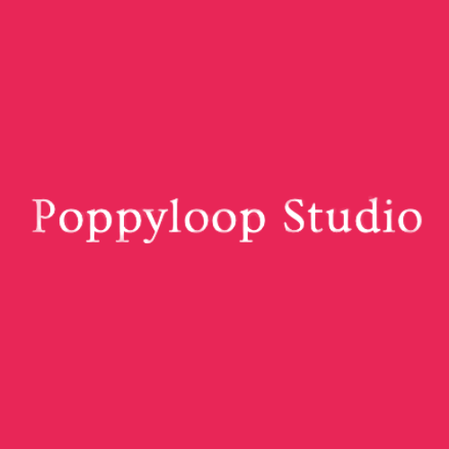 poppyloop studio logo in pink