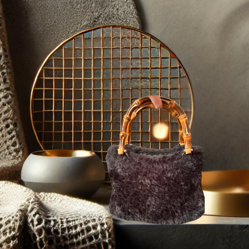 Bamboo Fur Crochet Bag