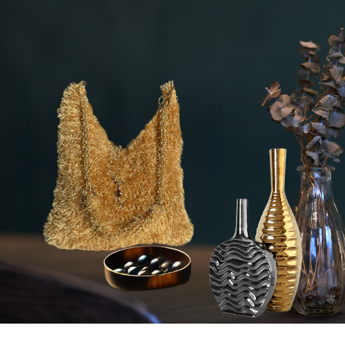 Golden Fringe Bag