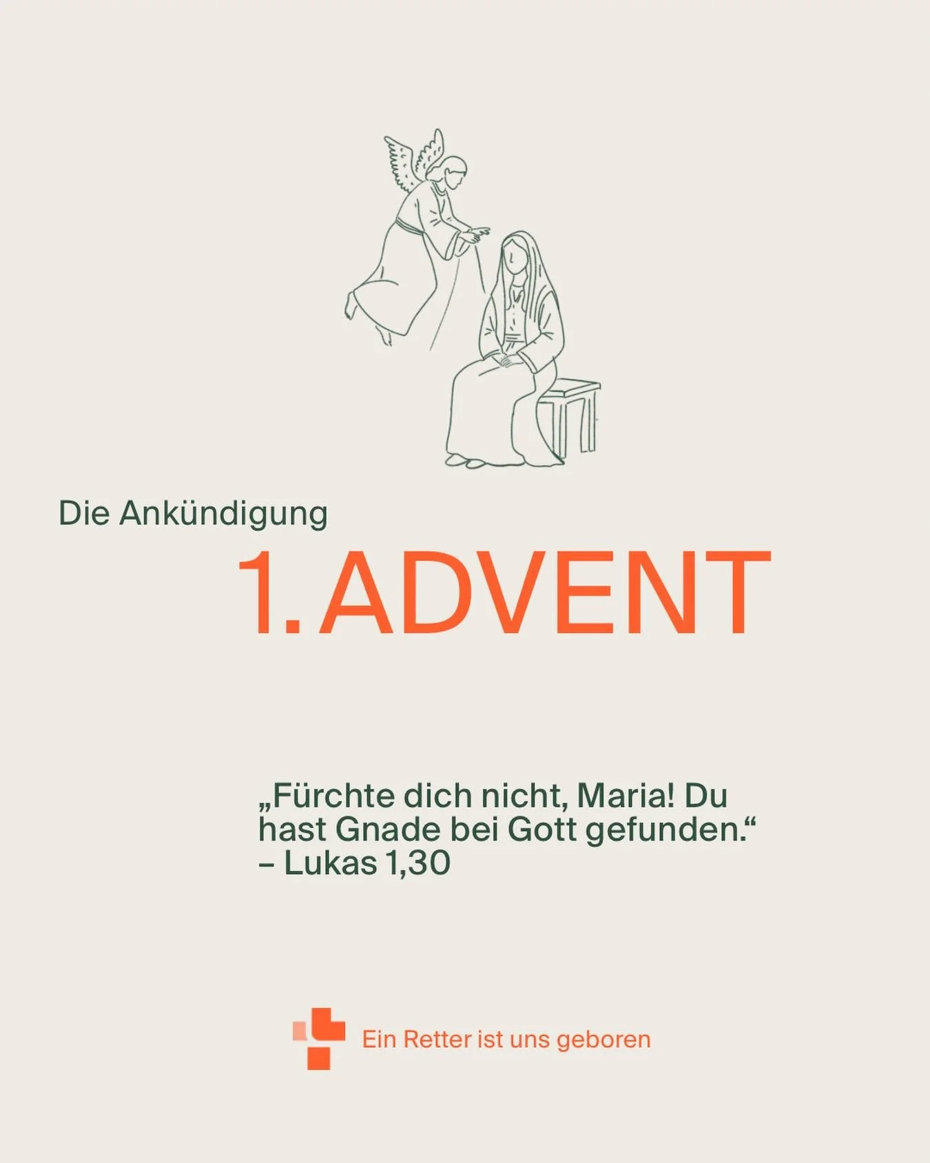 Wir haben gestern den ersten Advent gefeiert &ndash; den Beginn einer Hoffnung, die die Welt ver&auml;ndert hat.
Gott begegnete Maria mitten im Alltag&hellip; und vielleicht spricht er auch in diesem Advent zu dir: F&uuml;rchte dich nicht. ✨

Komm am