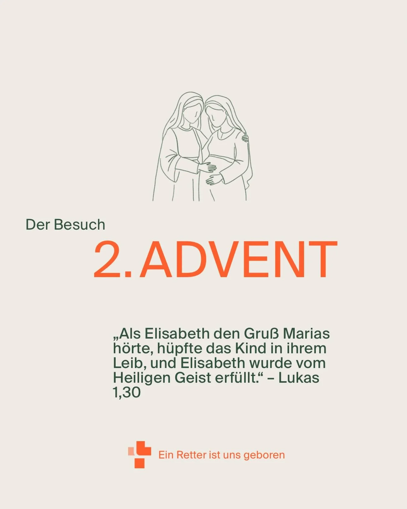 Maria besucht Elisabeth &ndash; und pl&ouml;tzlich f&uuml;llt Gottes Gegenwart den Raum. Zwei Frauen, zwei Verhei&szlig;ungen, ein Moment voller Hoffnung.

Gott begegnet uns oft durch Menschen &ndash; durch Worte, die wir brauchen, und Momente, die u