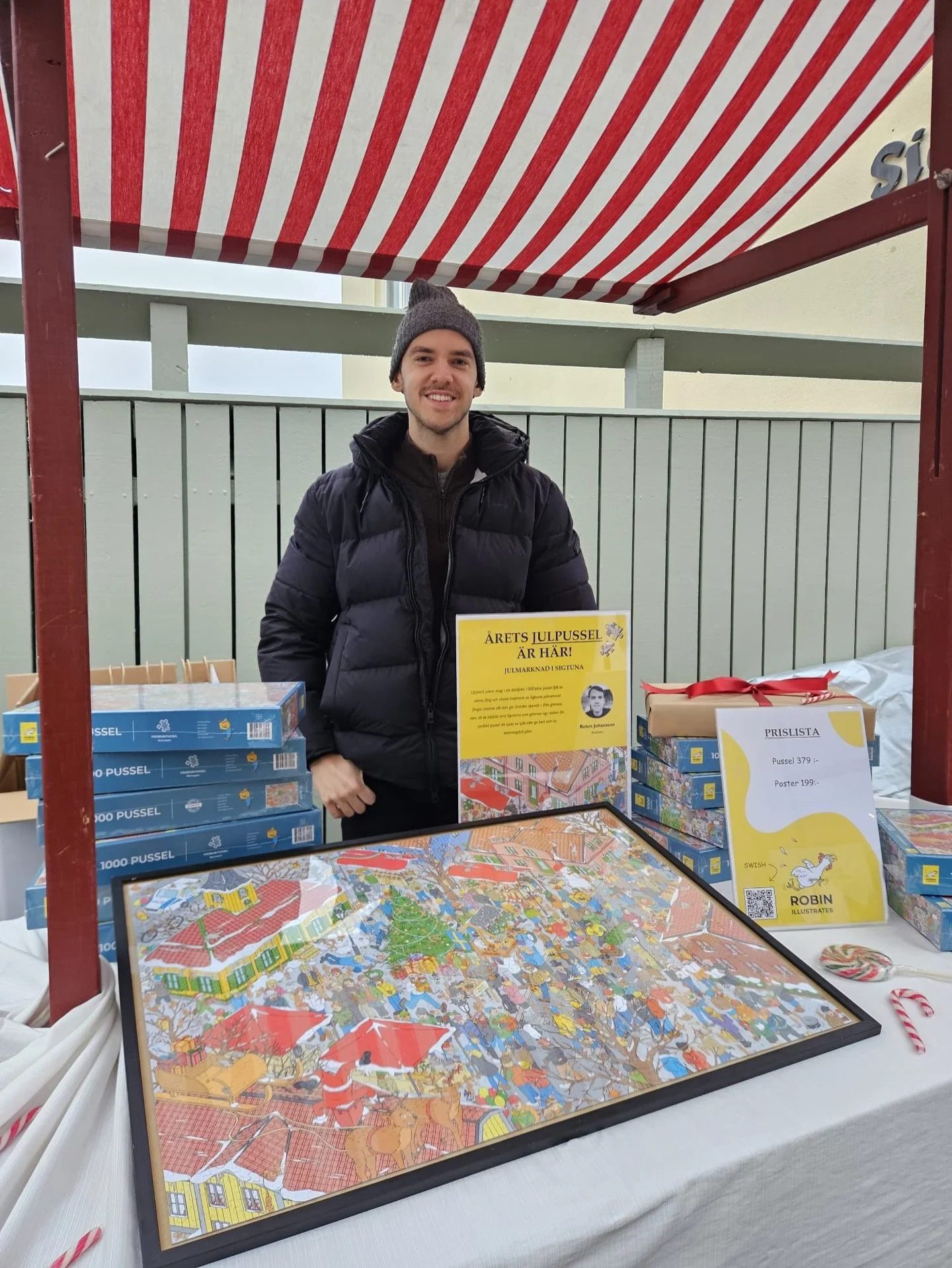 Vilken dag det blev i Sigtuna! 🎅 Att f&ouml;r f&ouml;rsta g&aring;ngen f&aring; visa upp pusslet just d&auml;r motivet har sitt ursprung var n&aring;got alldeles extra. M&aring;nga k&auml;nde igen sig i detaljerna och delade v&auml;rmande reaktioner