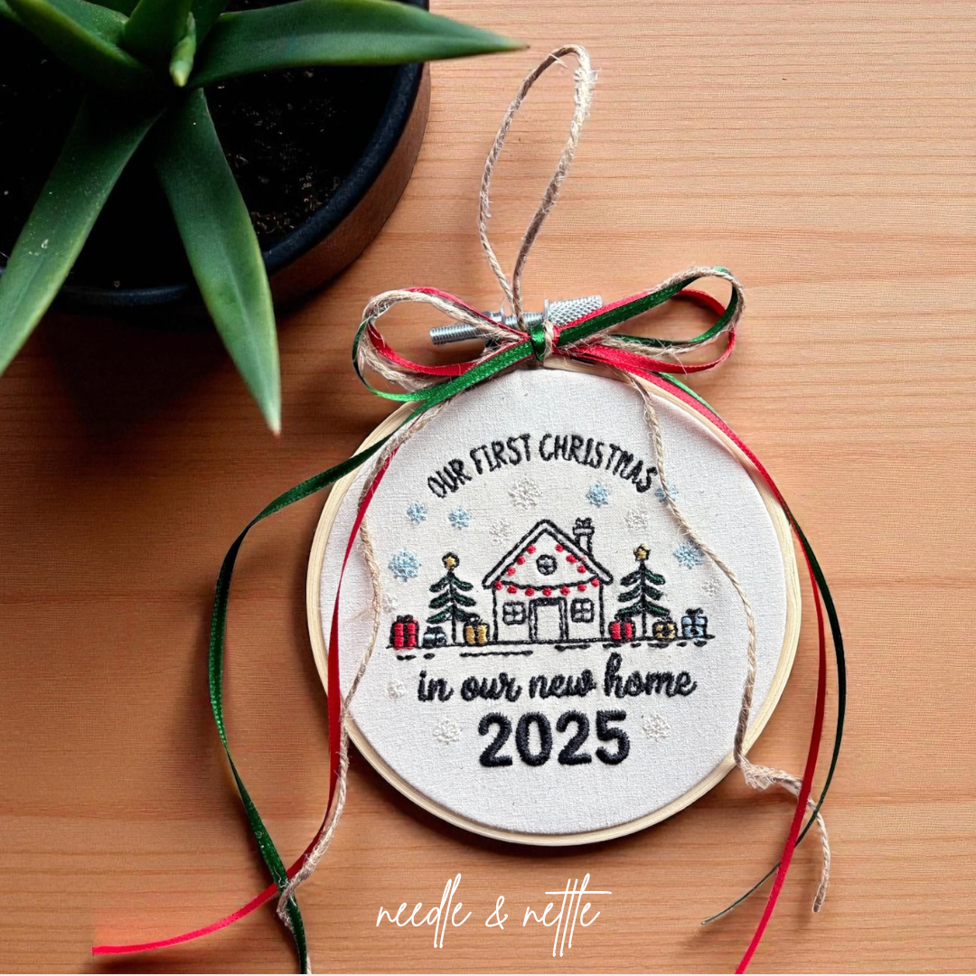 Embroidered New Home Ornament