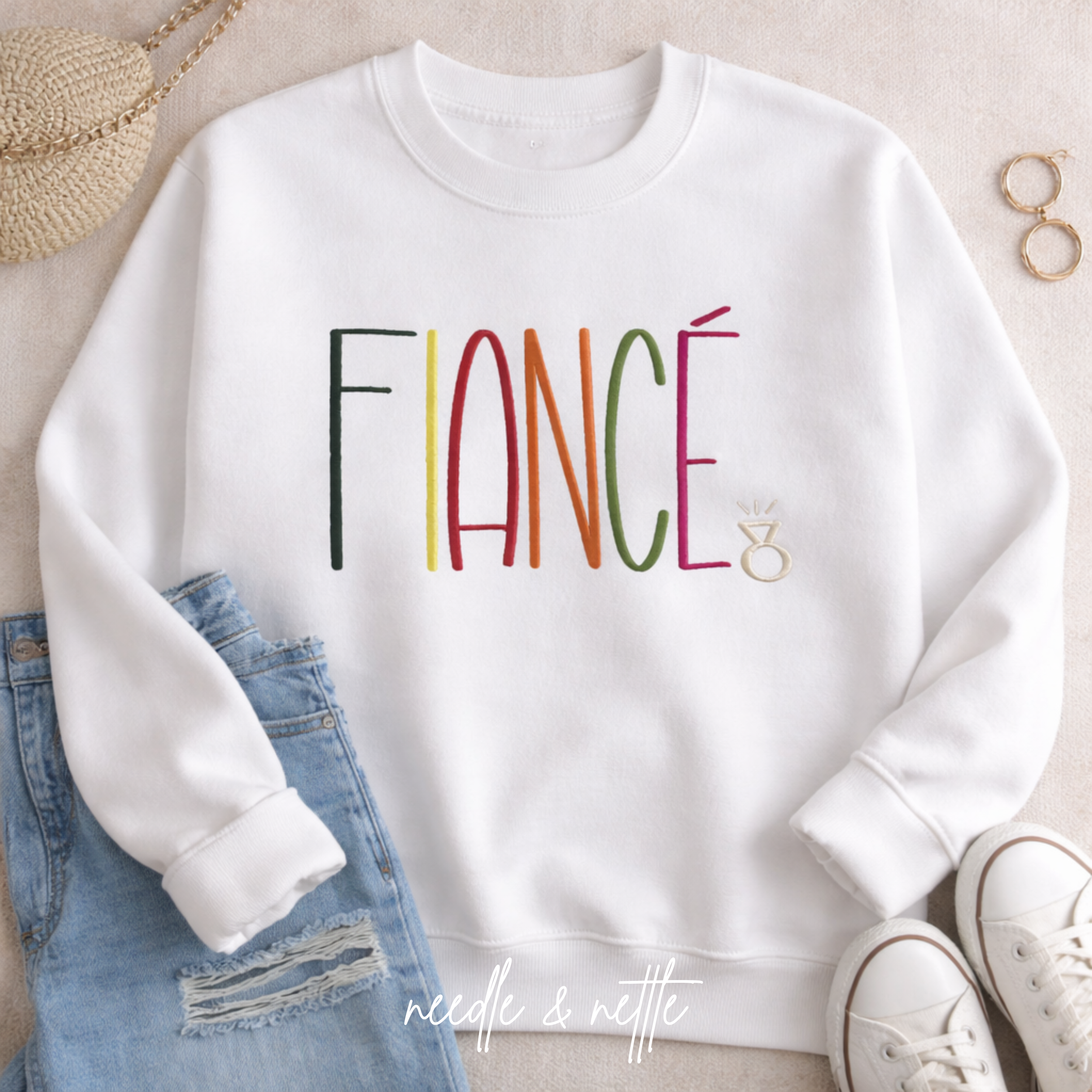 Fiancé Embroidered Sweatshirt