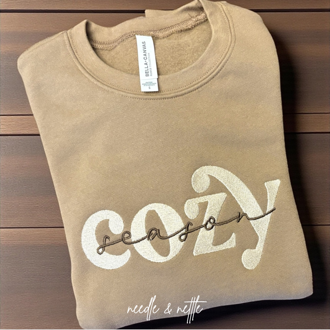 Embroidered Cozy Season Sweatshirt