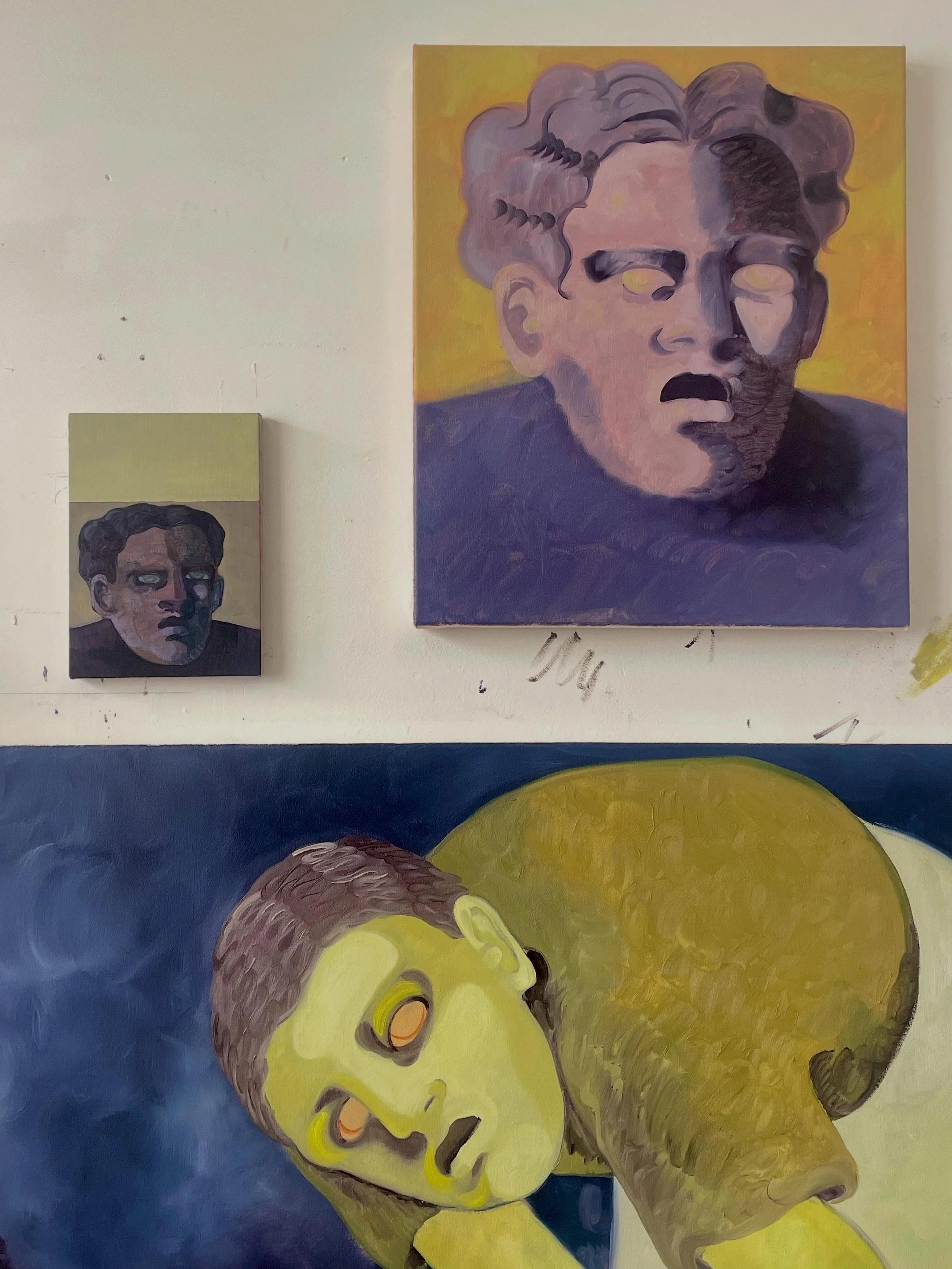 Studio shots, WIPs etc. I&rsquo;m working on letting go and following impulses. Painting forces me to disconnect from a framework, it&rsquo;s almost 80% body. The intellectualizer and dissociative have to move into the background. Like I have to find