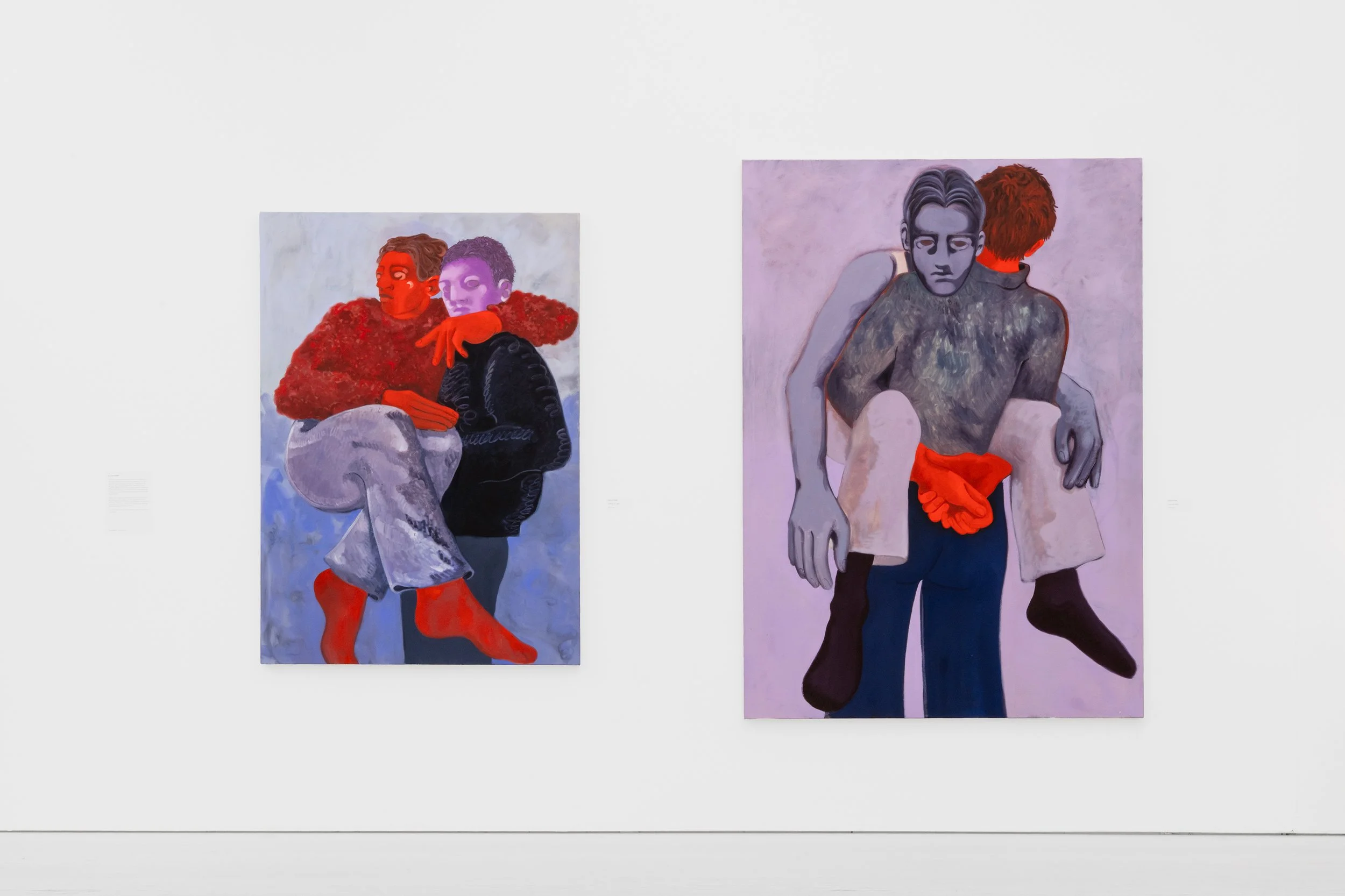 Looking On Oil on Canvas 170x120cm and Carry On OIl on Canvas 210x150cm at Saatchi Gallery 