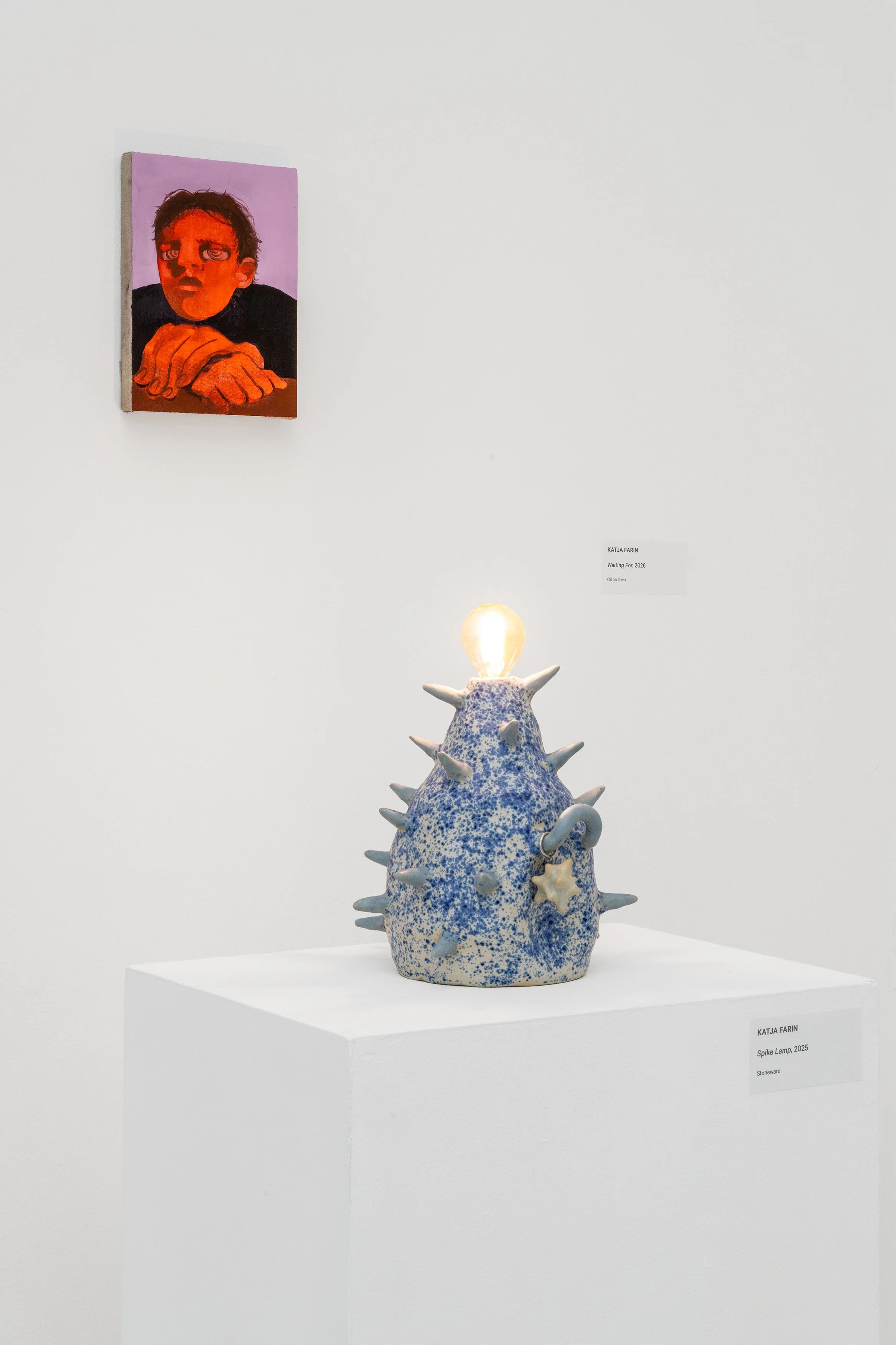 Waiting For 20x15cm Oil on Linen with Spiked Lamp