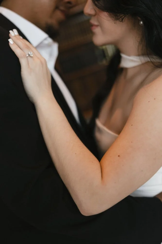 engagement ring close up at luxmore grande state engagement session