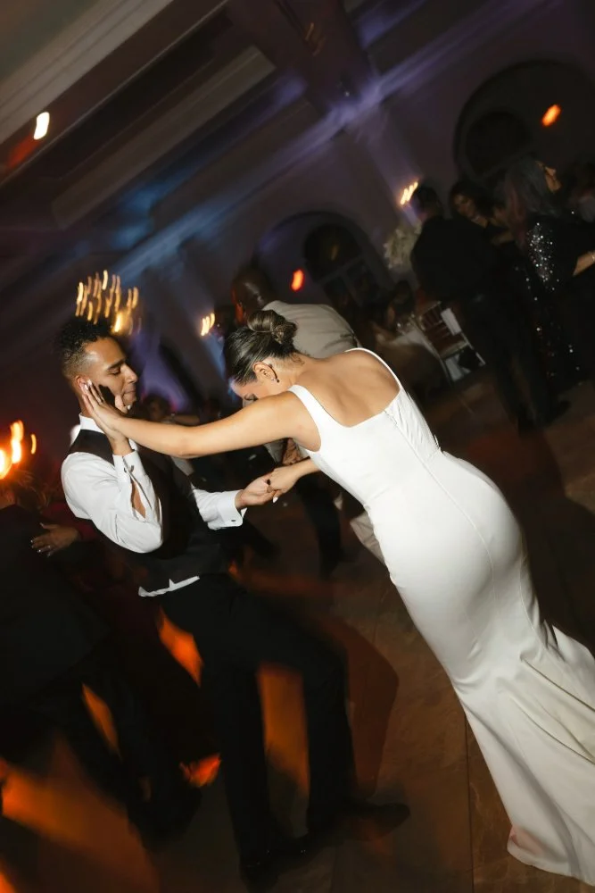 couple dancing in wedding reception