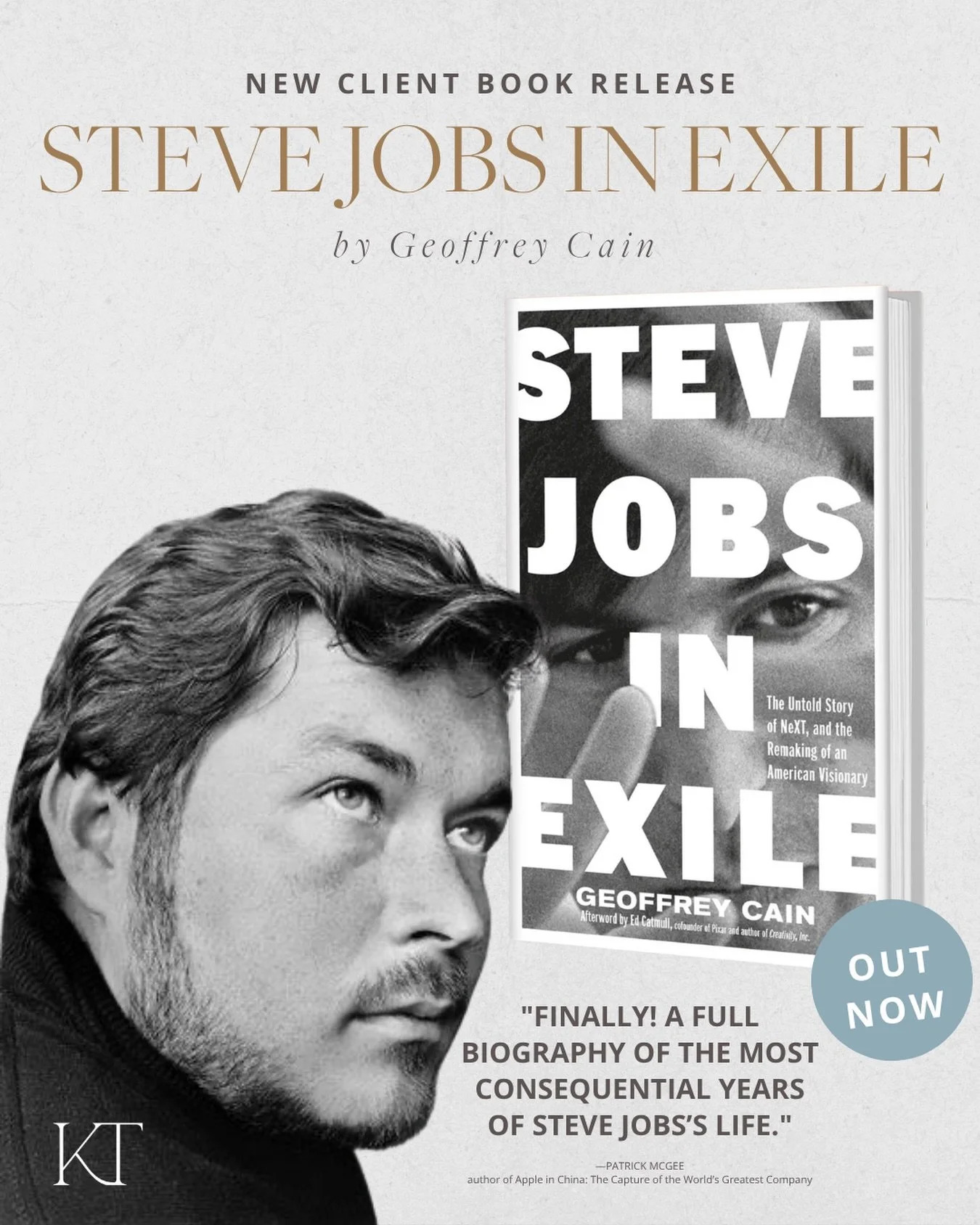 It&rsquo;s pub day! Congratulations to our client @geocain on the launch of his new book: Steve Jobs in Exile, out today!

This is the book that finally tells the full story of Steve Jobs&rsquo;s 12-year &ldquo;lost decade&rdquo; &mdash; the failures