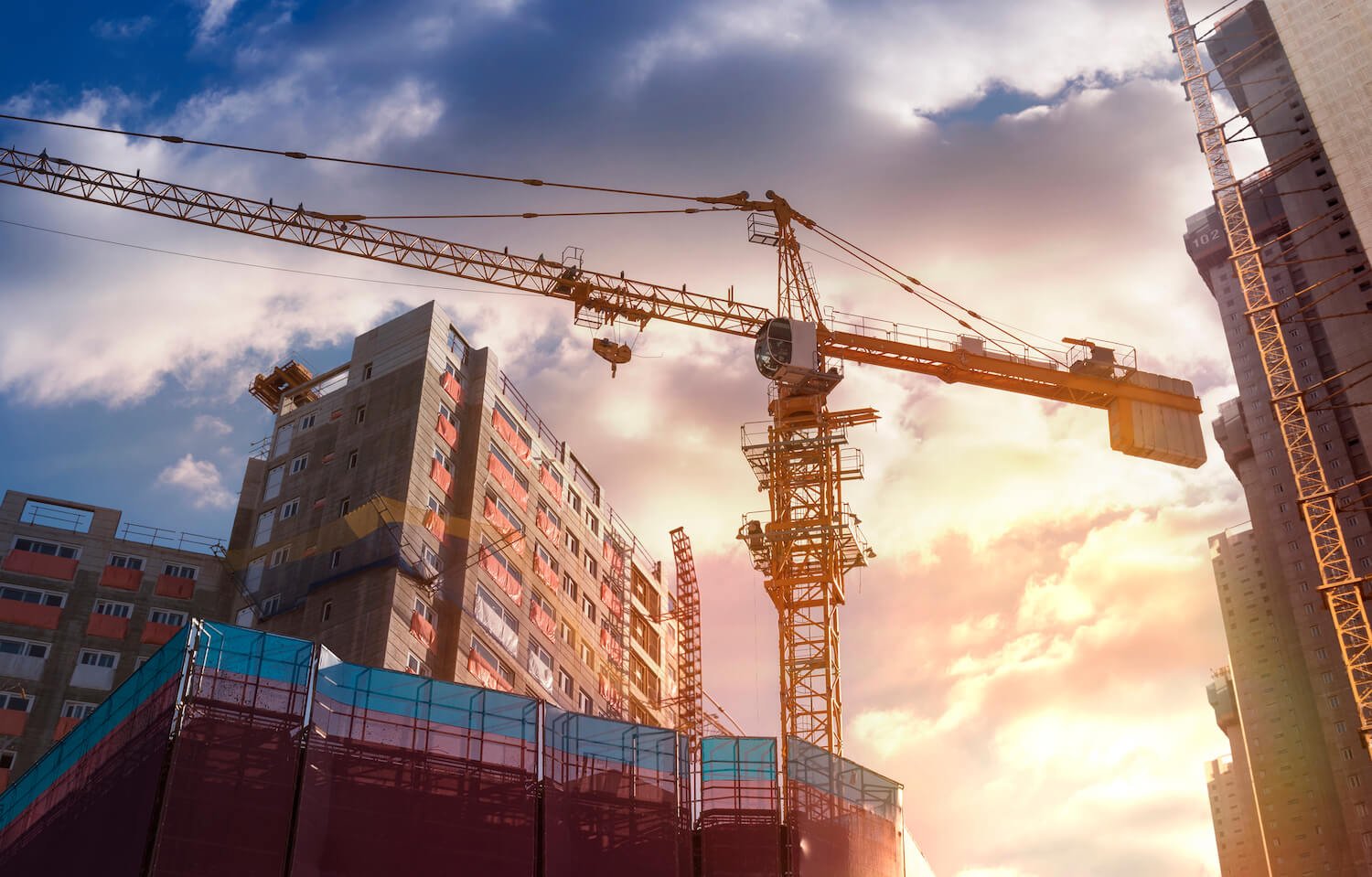 tower crane at construction site