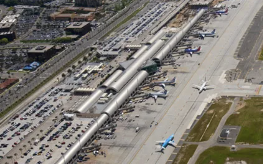 Aerial view of Los Angeles International Airport 