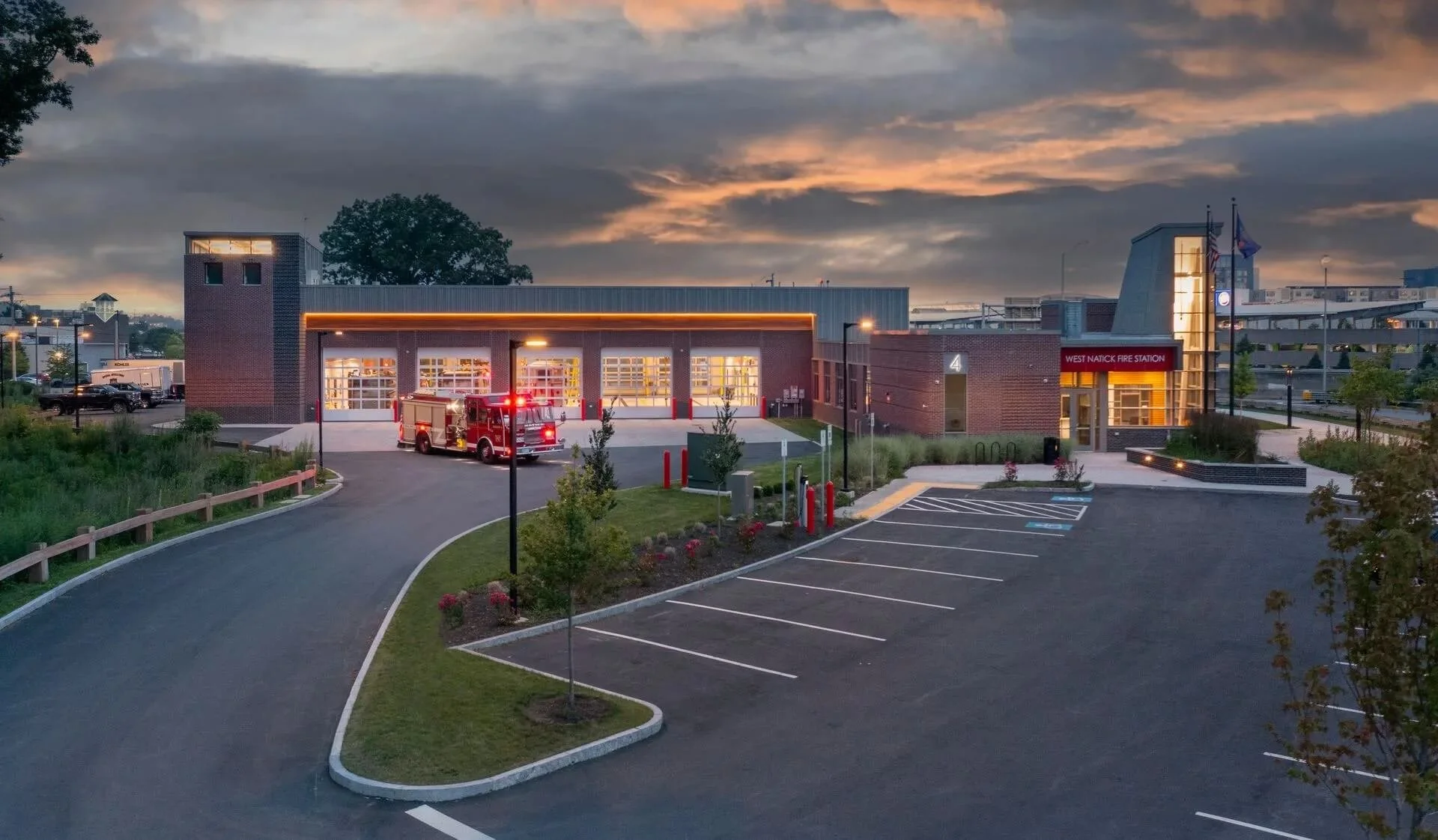 Natick Fire Station #4 exterior