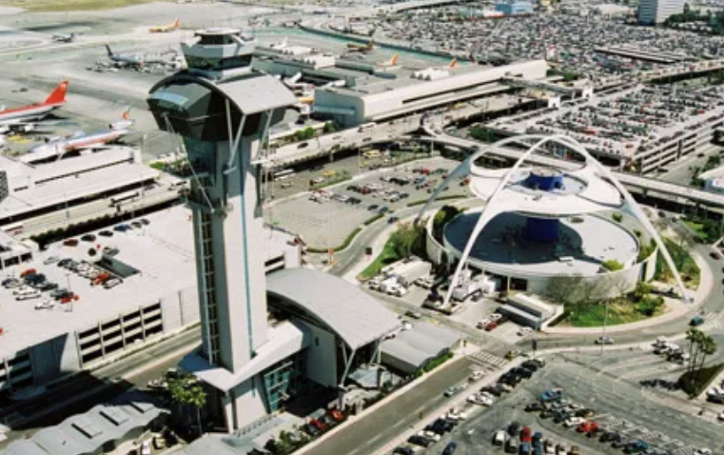 Aerial view of Los Angeles International Airport 