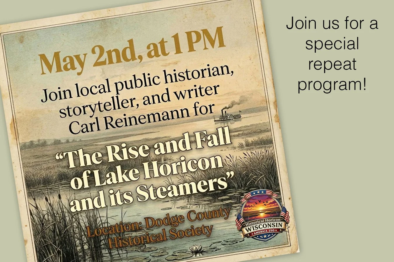 Speaker Series: The Rise and Fall of Lake Horicon and its Steamers