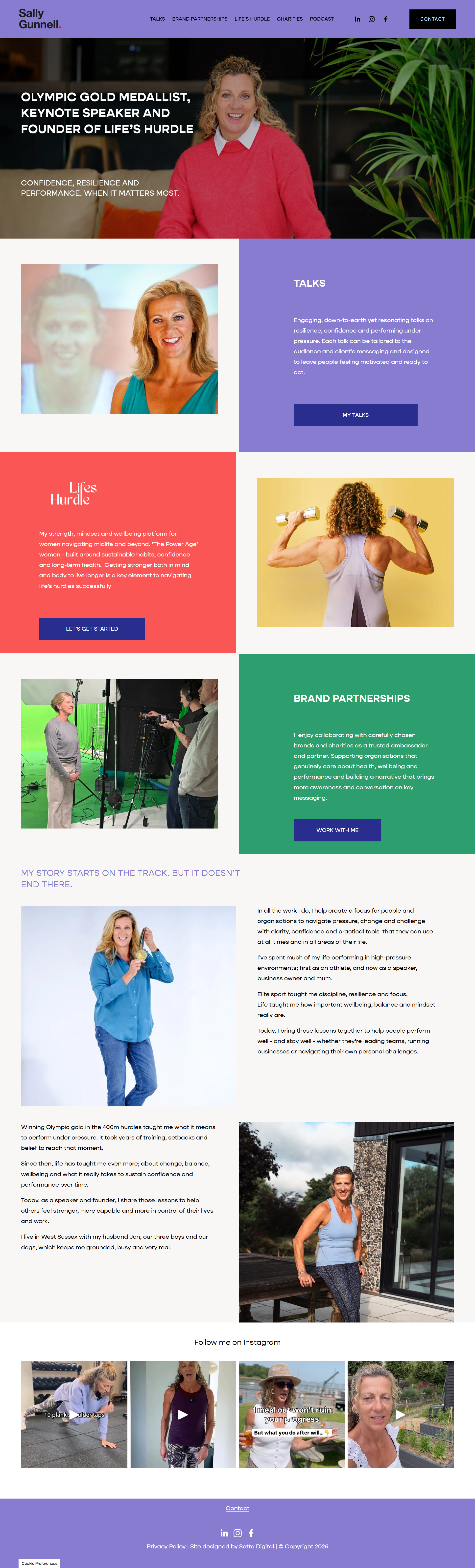 Sally Gunnell Website