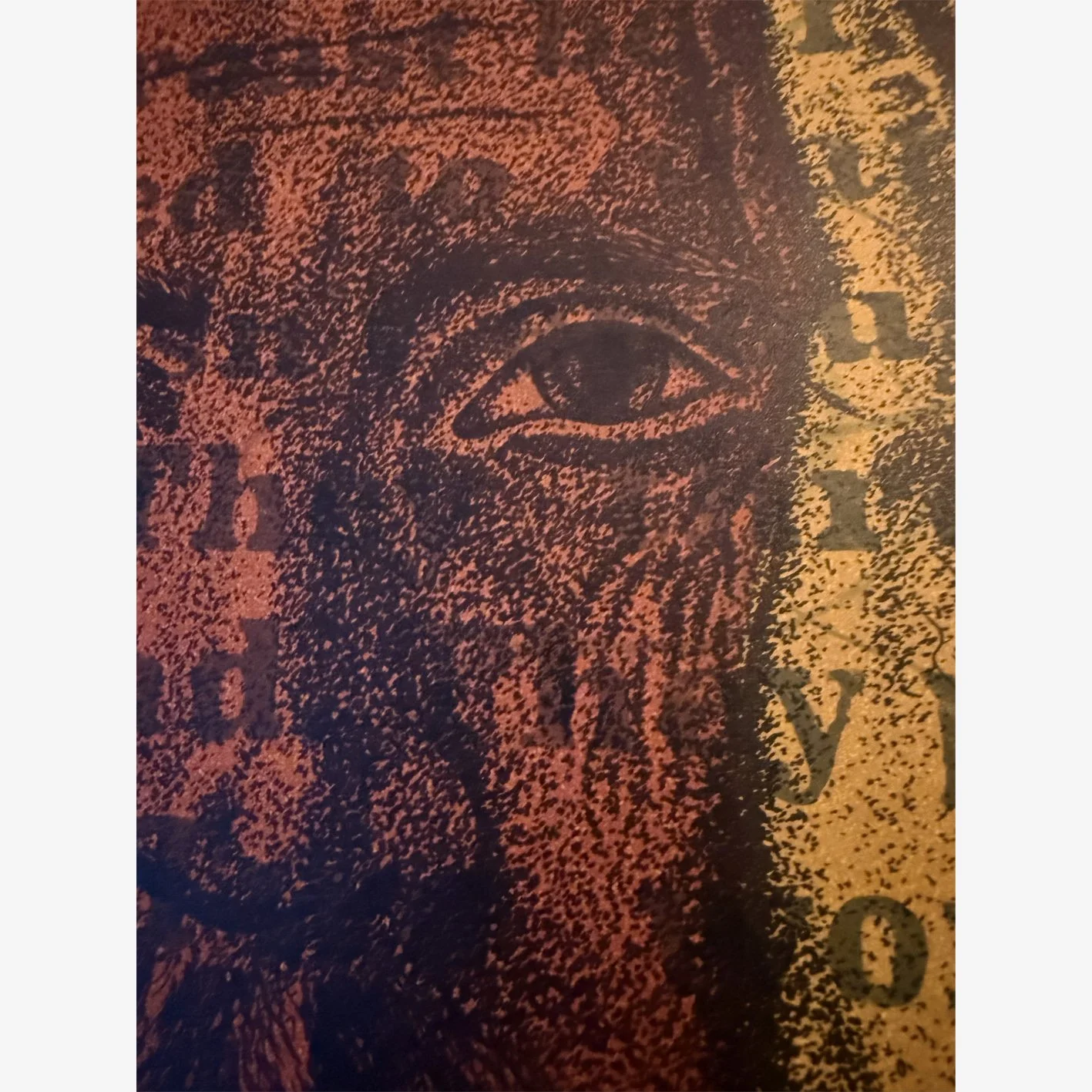 A detail of the artwork