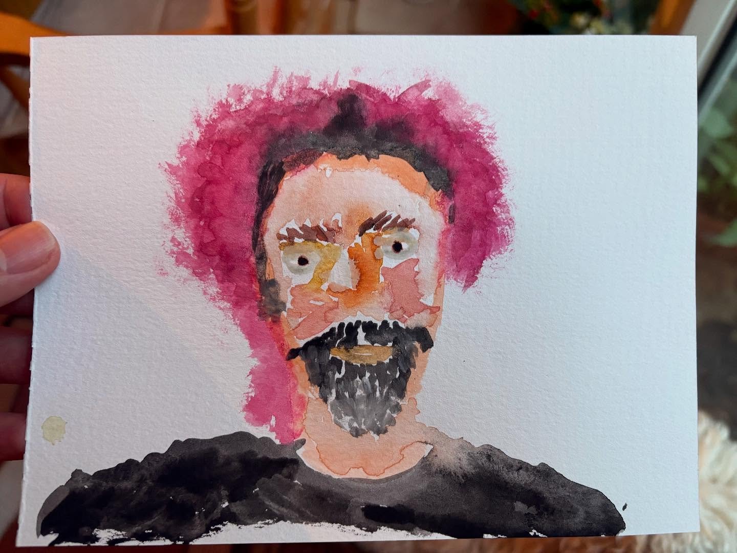 Watercolour self portrait