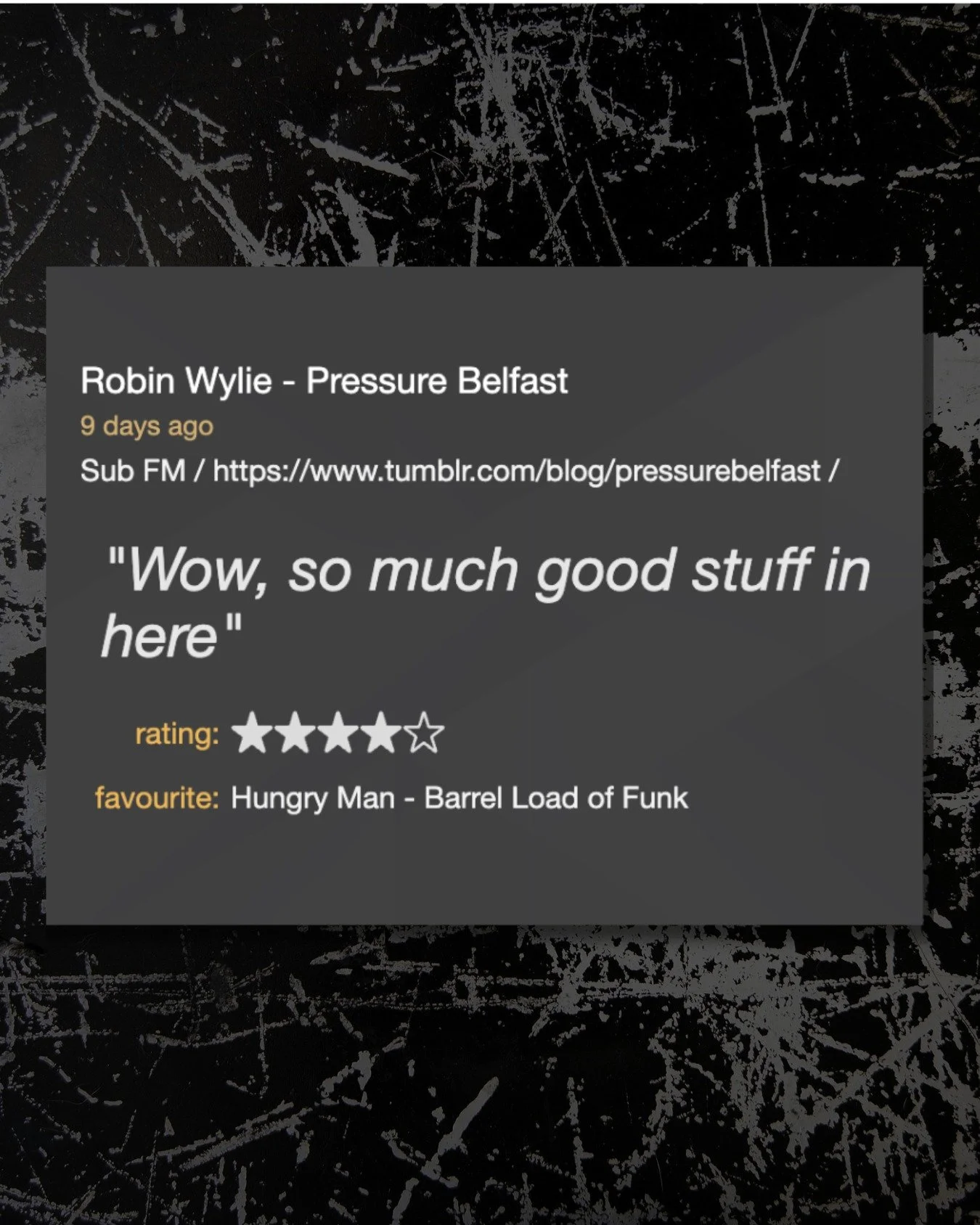 Thanks to @robinwylie for the feedback.

Bigup the @subfmradio family every time!!! I had a show on the station back in 2005-2007.

My album drops this Friday! Launch party at @thevaultbournemouth 

#bournemouth #ravemusic #students #newmusic