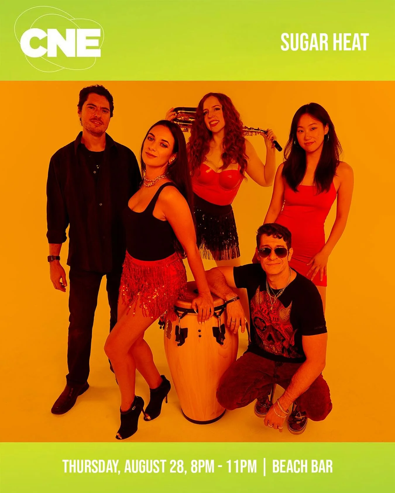 🎡 We&rsquo;re back at the CNE this Thursday, August 28!

We had such a great time last week, we had to come back for round 2! Catch us performing all the Latin hits from 8 pm to 11 pm at Beach Bar! 🎟️
.
.
.
@letsgototheex 
#sugarheat #sugarheatband