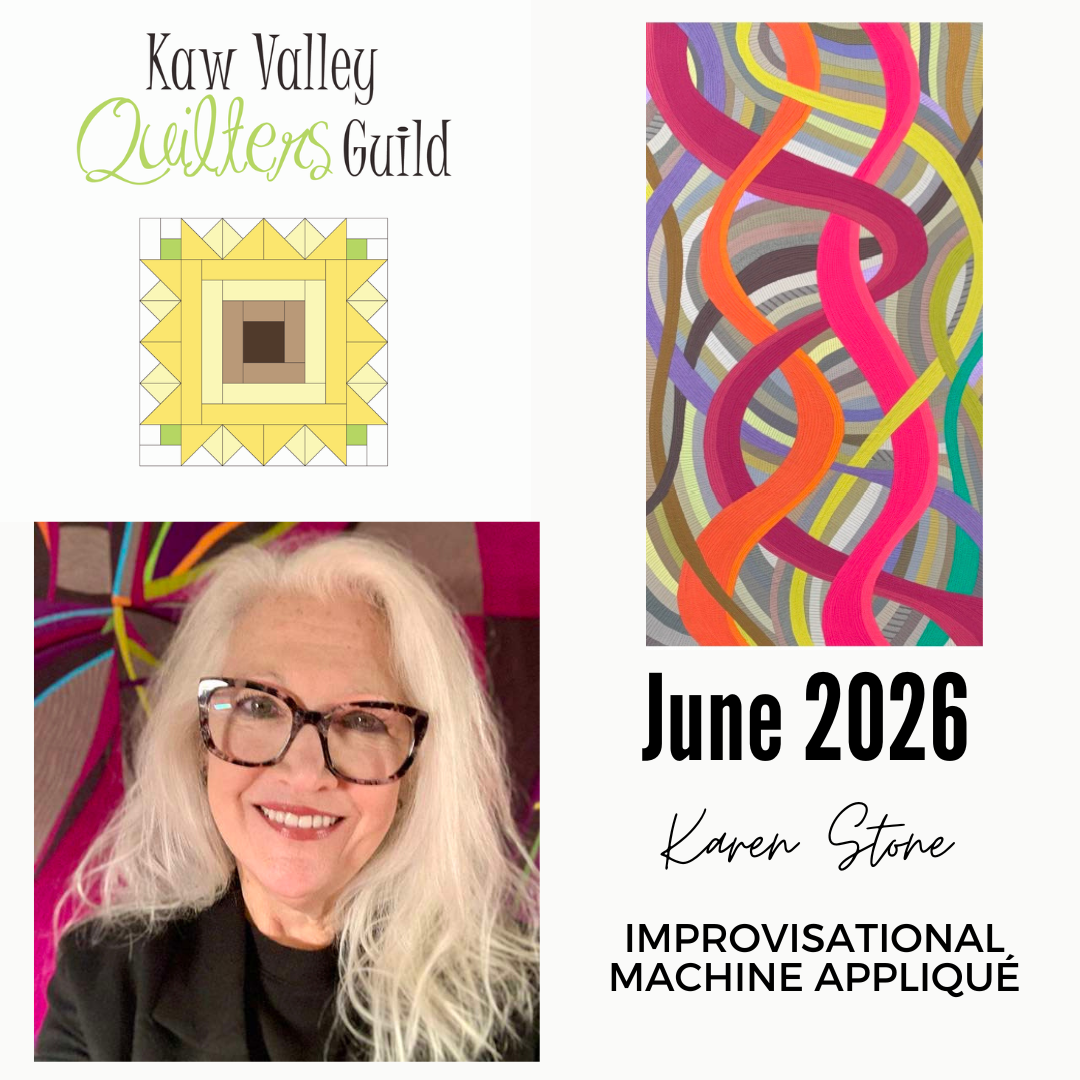June 2026 Wednesday Workshop IMPROVISATIONAL MACHINE APPLIQUE - Karen Stone