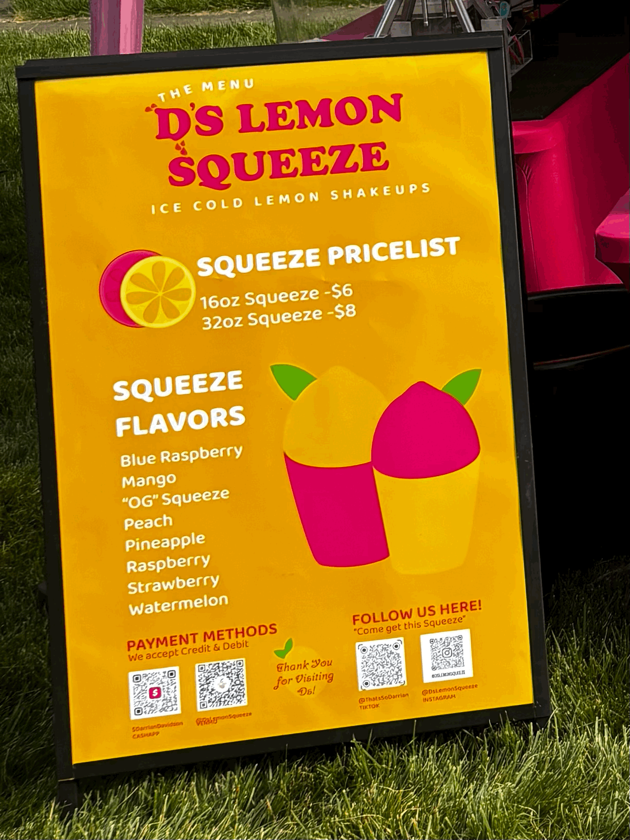 Pricelist/Menu