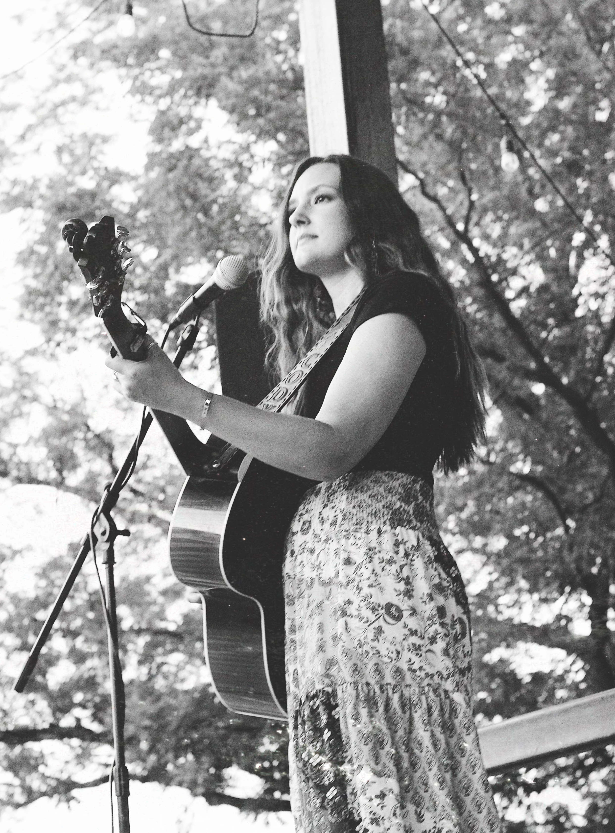 Lauren Link at the Warehouse at Vaughn's in Simpsonville, SC; black and white