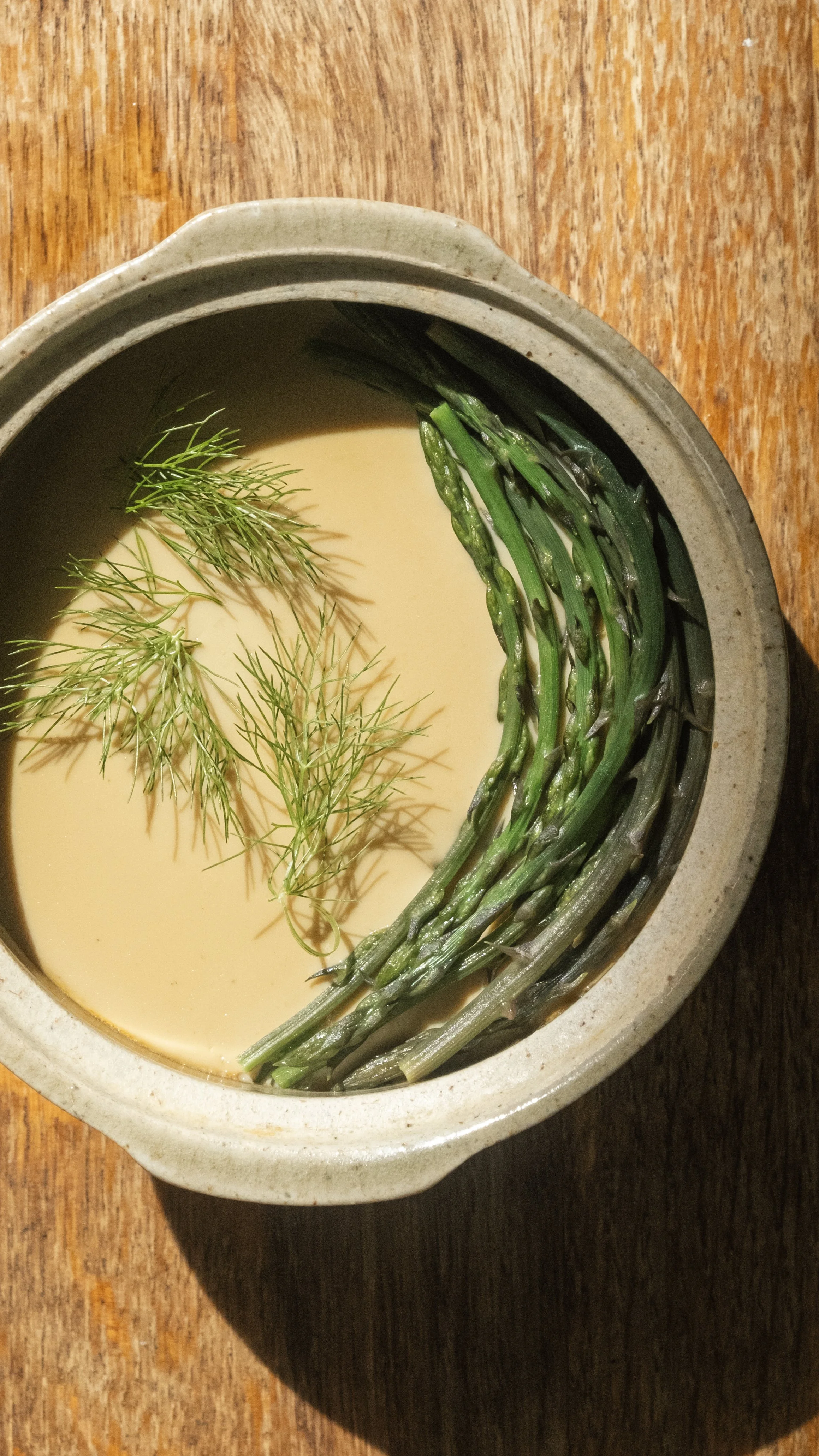 Asparagus:Dashi Chawanmush w: Nadia (Mar 2025).jpg