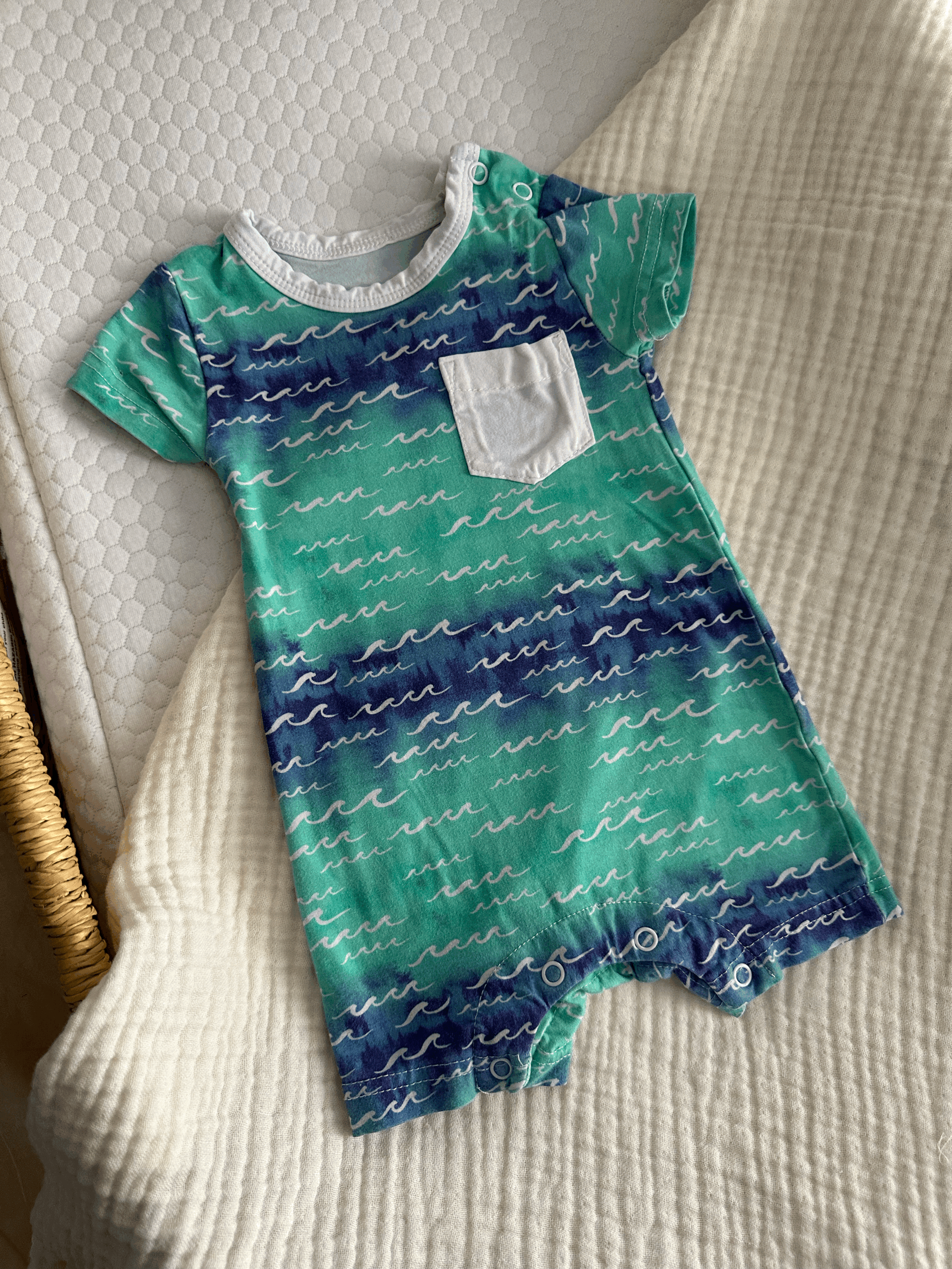 0-3 Month Bamboo Coco Moon Hawaii Romper