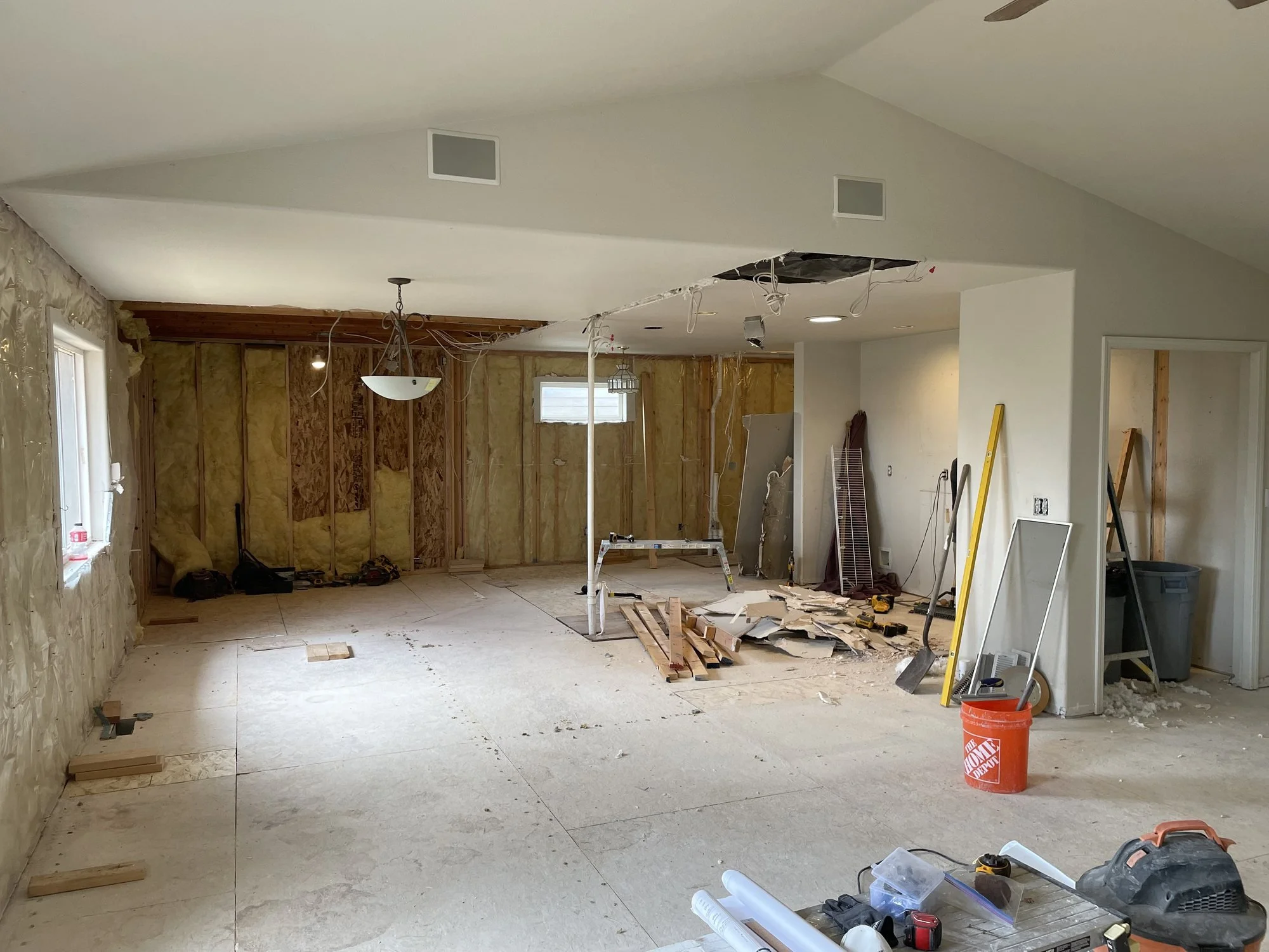 Kitchen and dining area stripped to the studs and insulation.jpg