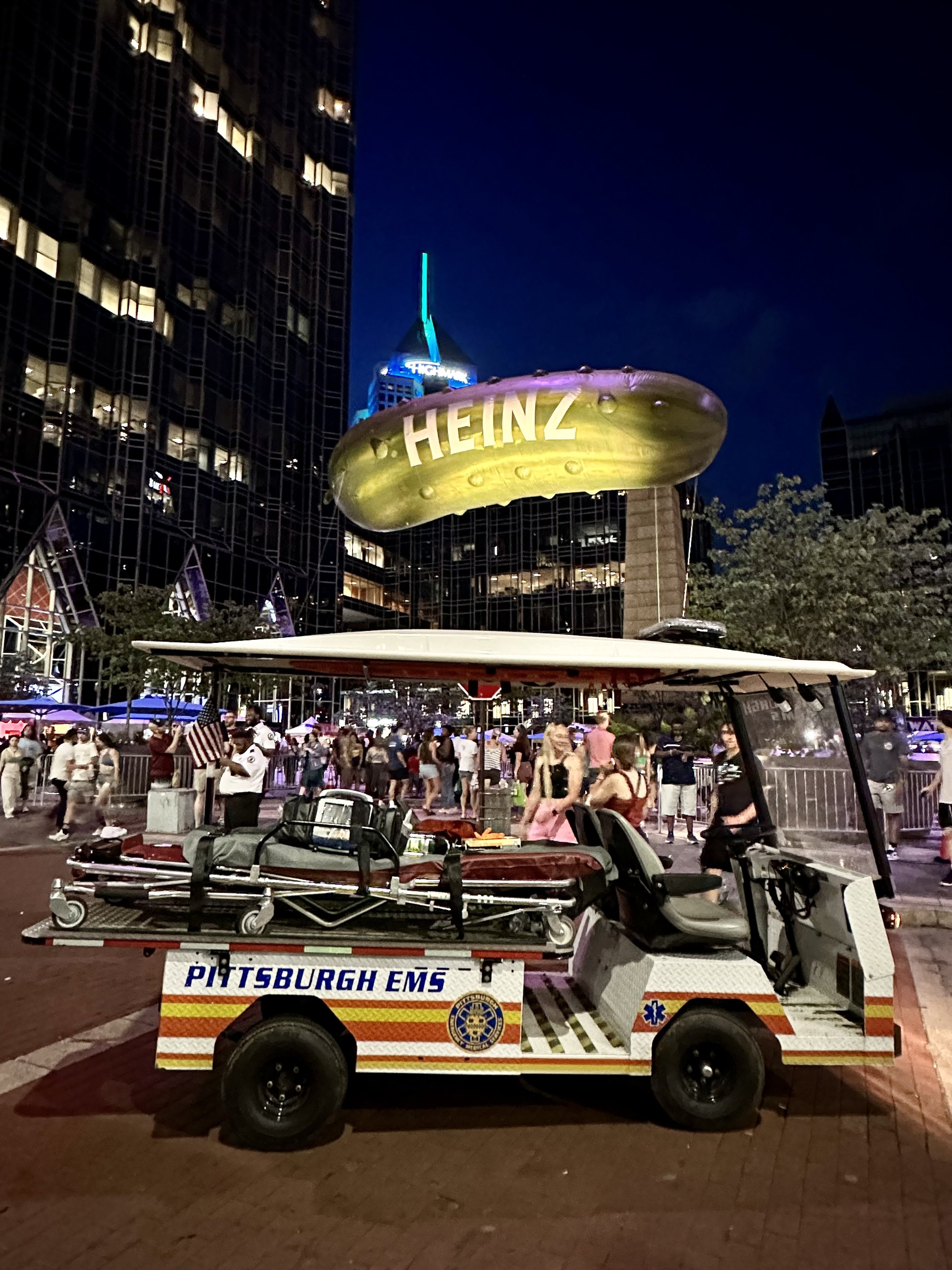 Cart 1 under the "big pickle" at Picklesburgh