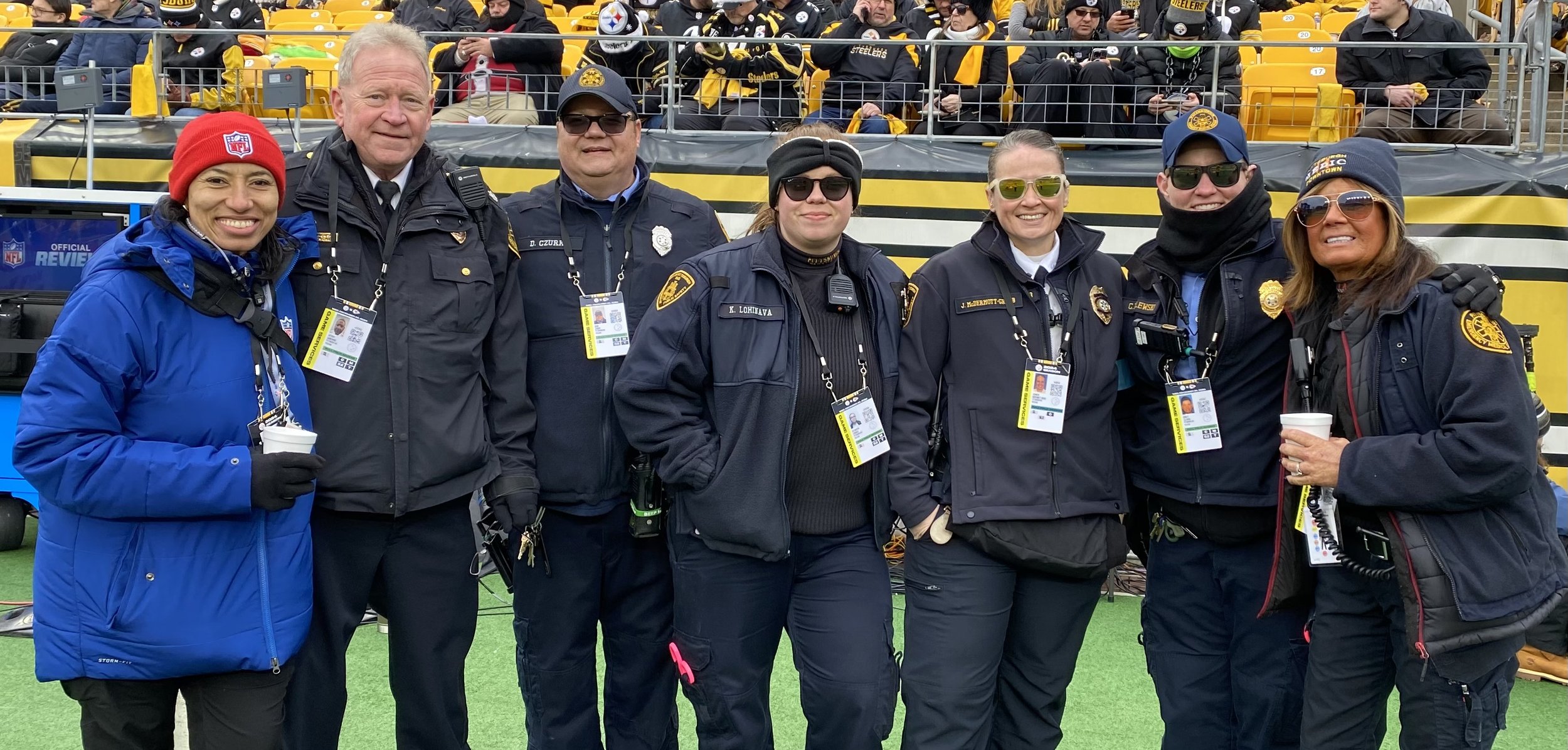 On field crew for the Steelers Game (Christmas 2024)