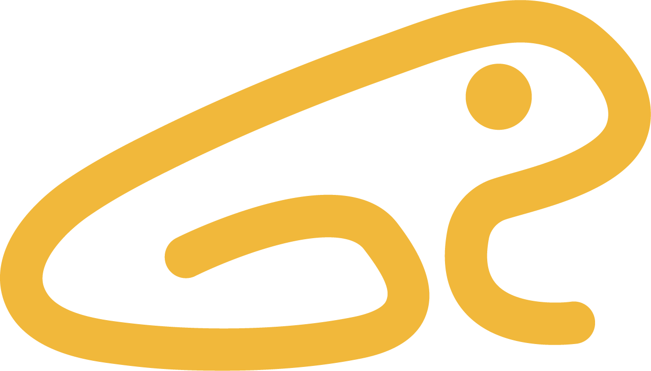 A small logo of a poison dart frog