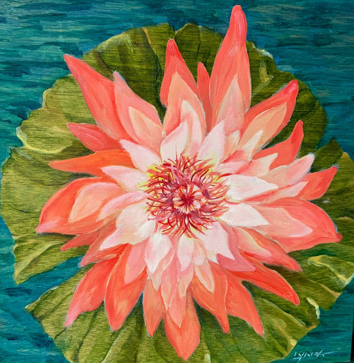 Hawaiian Coral | 8 x 8 in. | Canvas giclee mounted on wood panel | $45