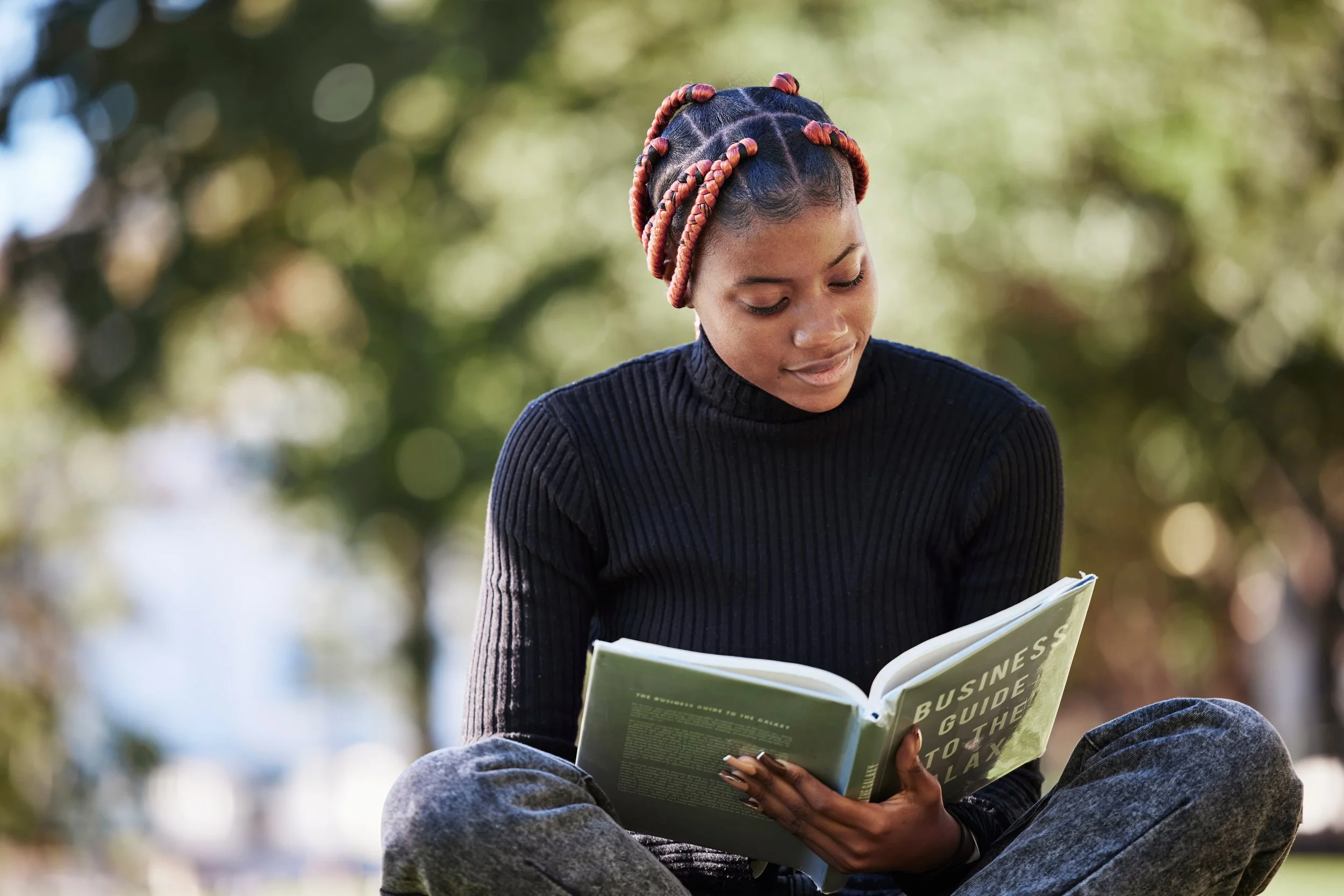woman studying